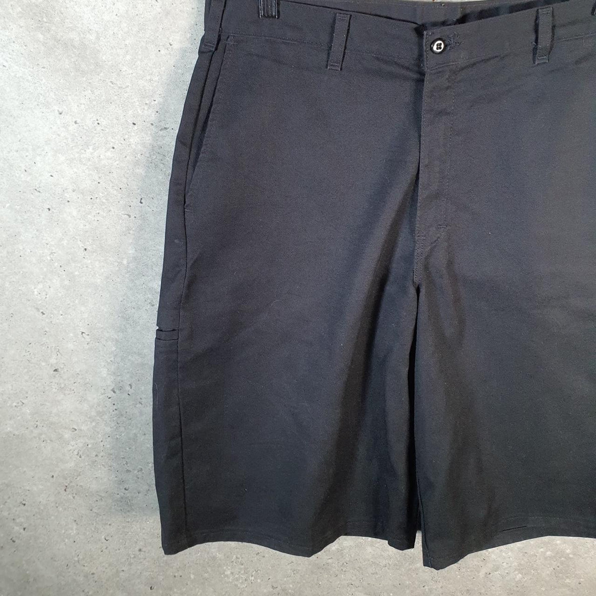 Vintage Dickies Baggy Chino Shorts Jorts Cargo Mens W36 Black Regular Fit