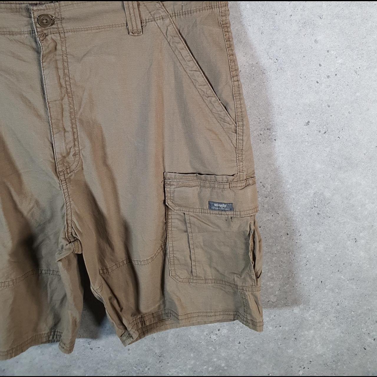 Vintage Wrangler Chino Shorts Jorts Cargo Men’s W40 Brown Baggy Cotton A4241