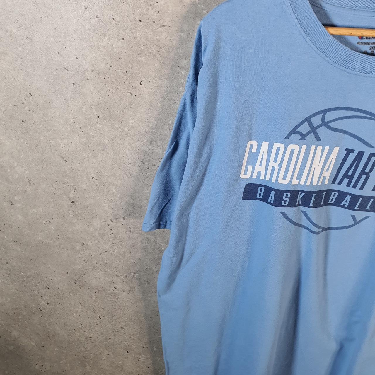 Vintage Champion Carolina Tar Heels Basketball T Shirt Men’s 2XL Blue Athletic