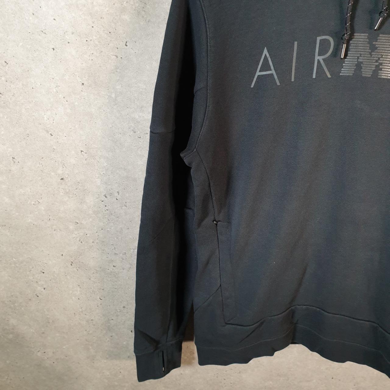 Vintage Nike Airmax Hoodie Men’s Medium Black Swoosh Y2K Pullover