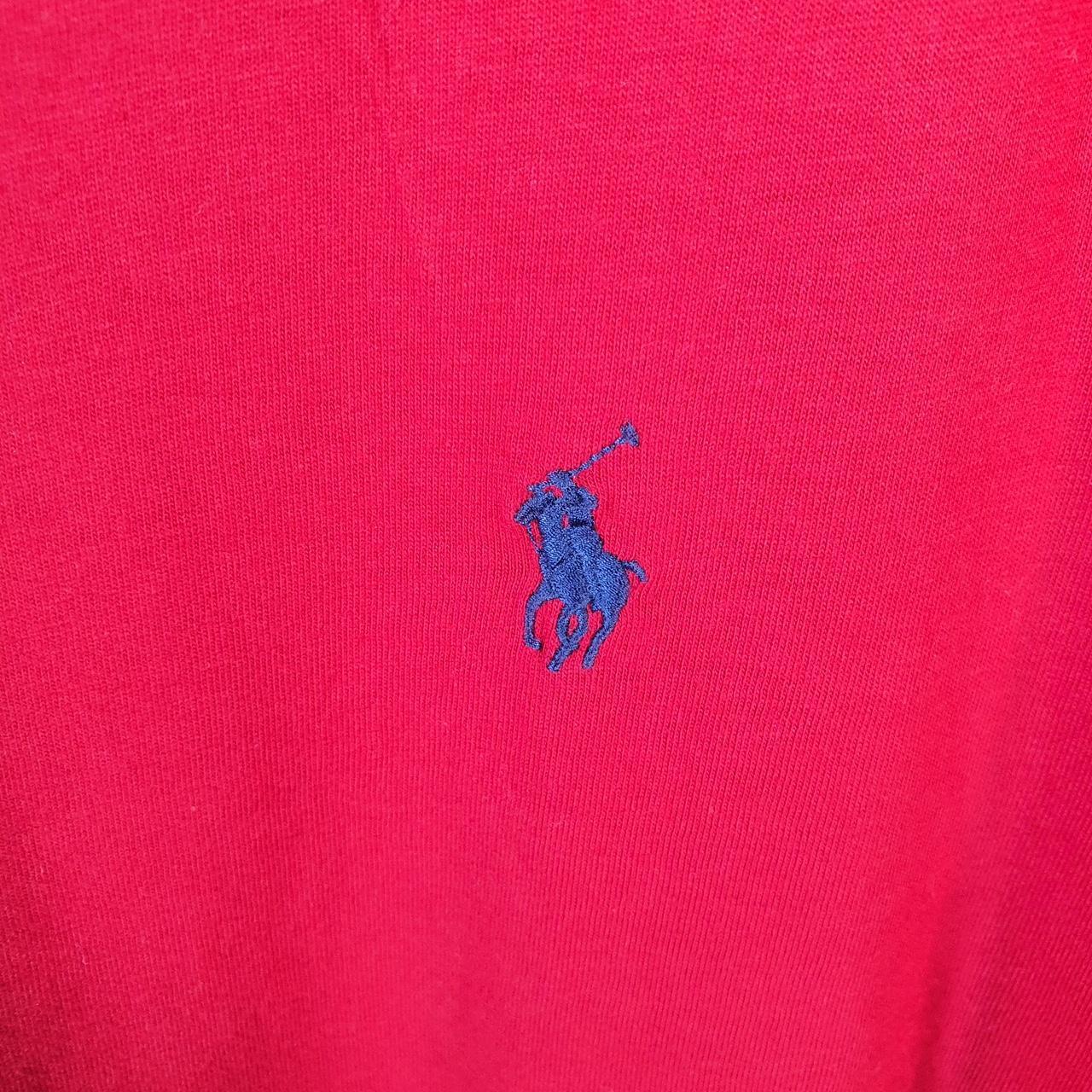 Vintage Ralph Lauren Polo T Shirt Men’s Large Red Embroidered Pony Classic Fit C9098