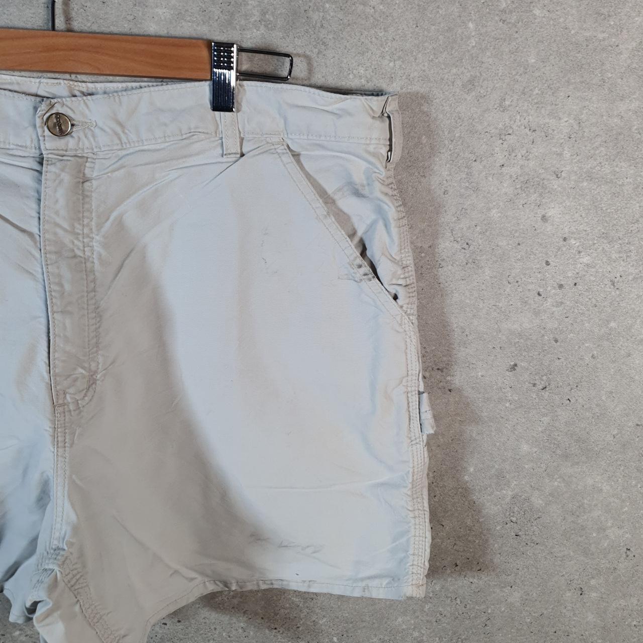 Vintage Carhartt Baggy Carpenter Shorts Jorts Cargo Men’s W40 Beige Relaxed Fit Workwear Big Fish Vintage