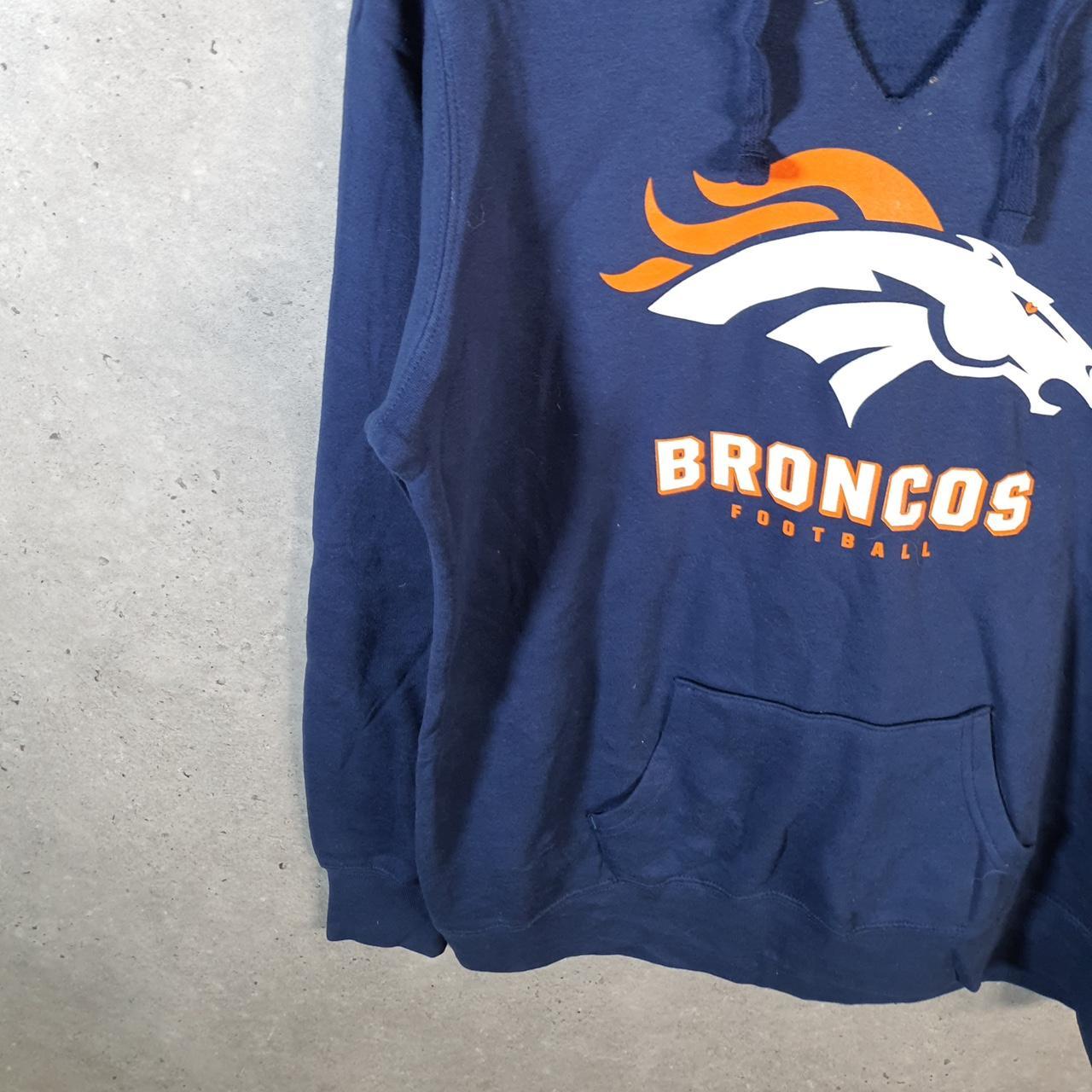 Vintage NFL Denver Broncos Hoodie Womens Large Blue USA Pro Sport American Football