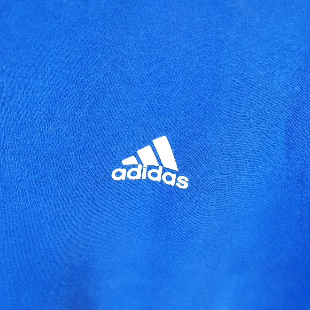 Vintage Adidas Go Tee T Shirt Shirt Men’s Medium Blue Three Stripes Logo Athletic C9927