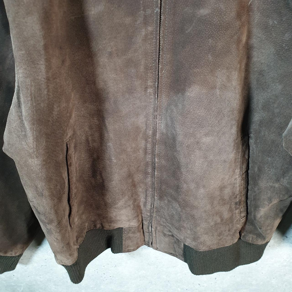 Vintage Wear Me Out Leather Suede Jacket Mens Large Brown Hunting Utility USA Coat