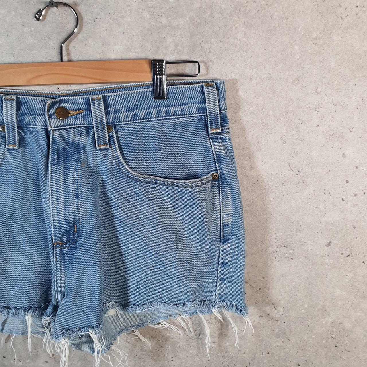 Vintage Carhartt Baggy Carpenter Shorts Jorts Cargo Men’s W34 Blue Relaxed Denim Fit Workwear Big Fish Vintage