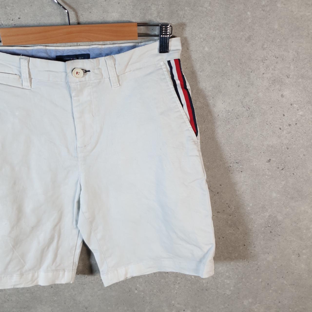 Vintage Tommy Hilfiger Chino Shorts Jorts Cargo Mens W30 White Baggy Cotton