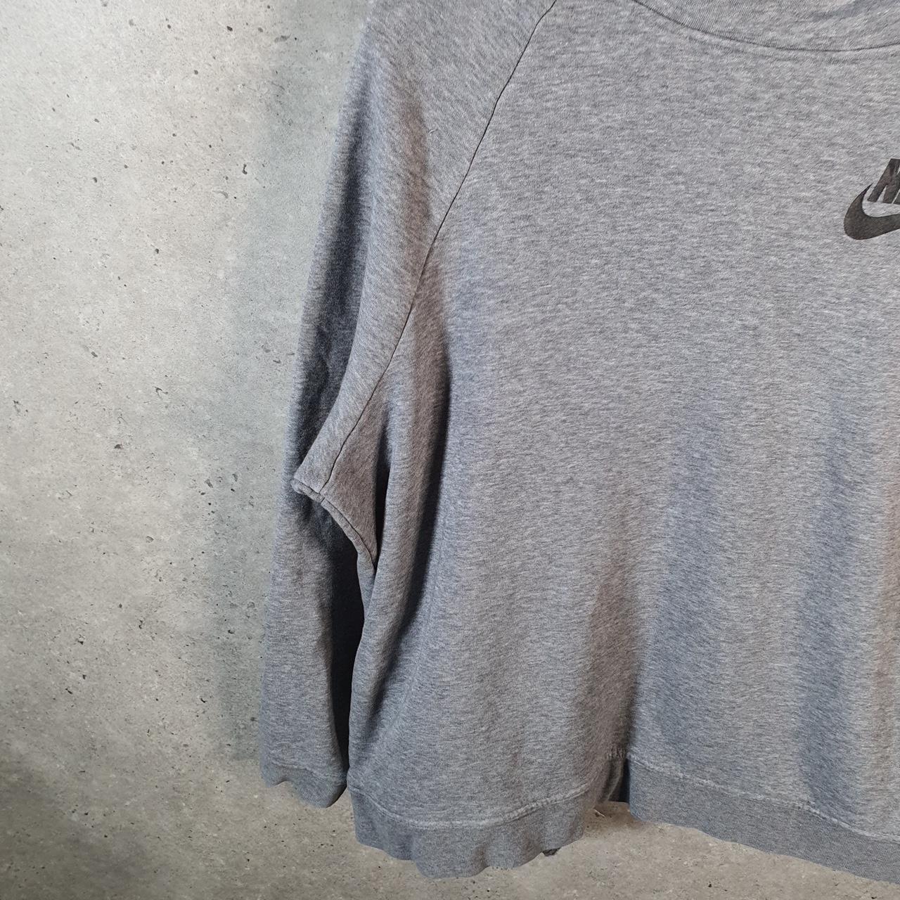 Vintage Nike Club Sportswear Hoodie Womens XL Grey Swoosh Y2K Pullover