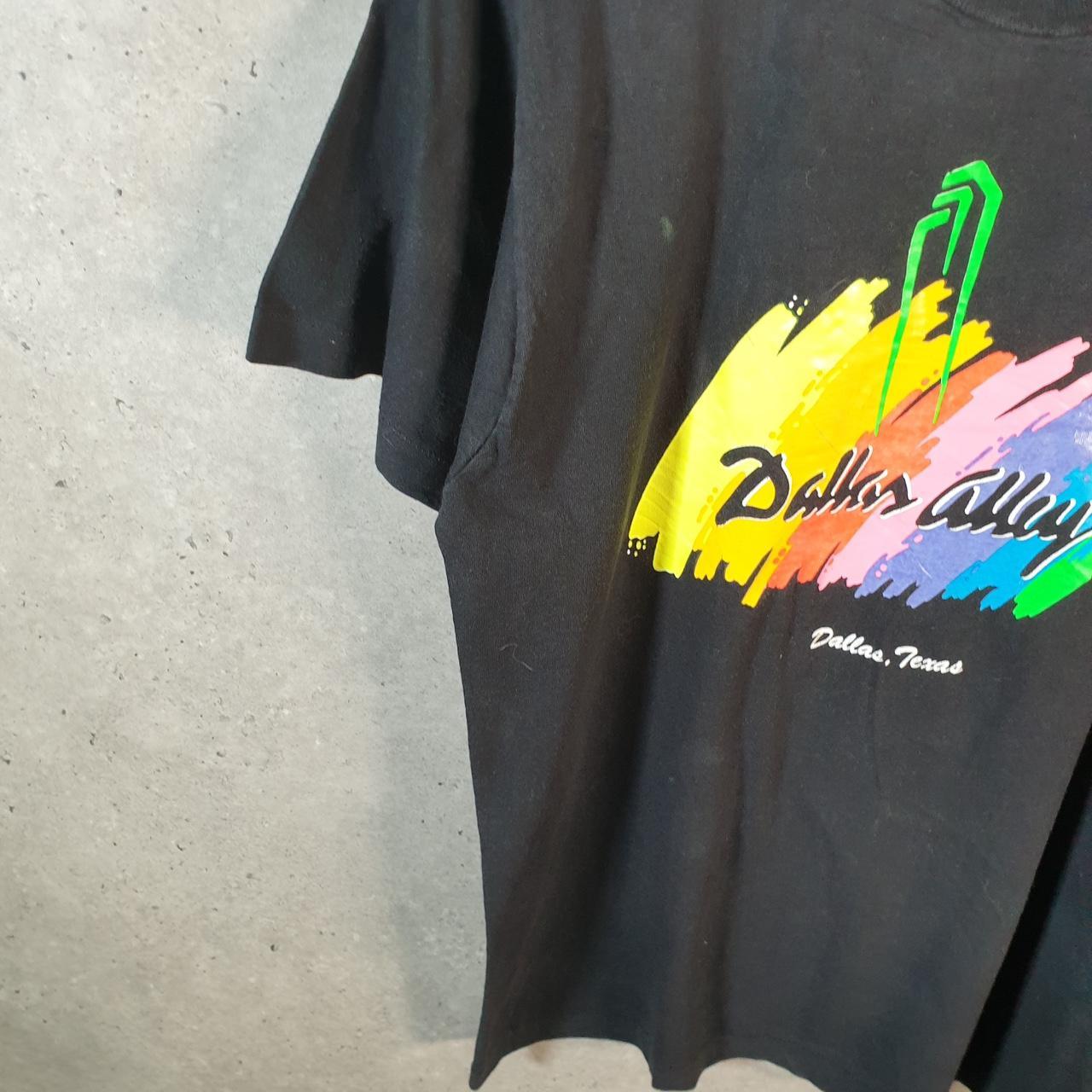 Vintage Fruit of the Loom Dallas Texas 90s USA Single Stitch T Shirt Men’s Large Black