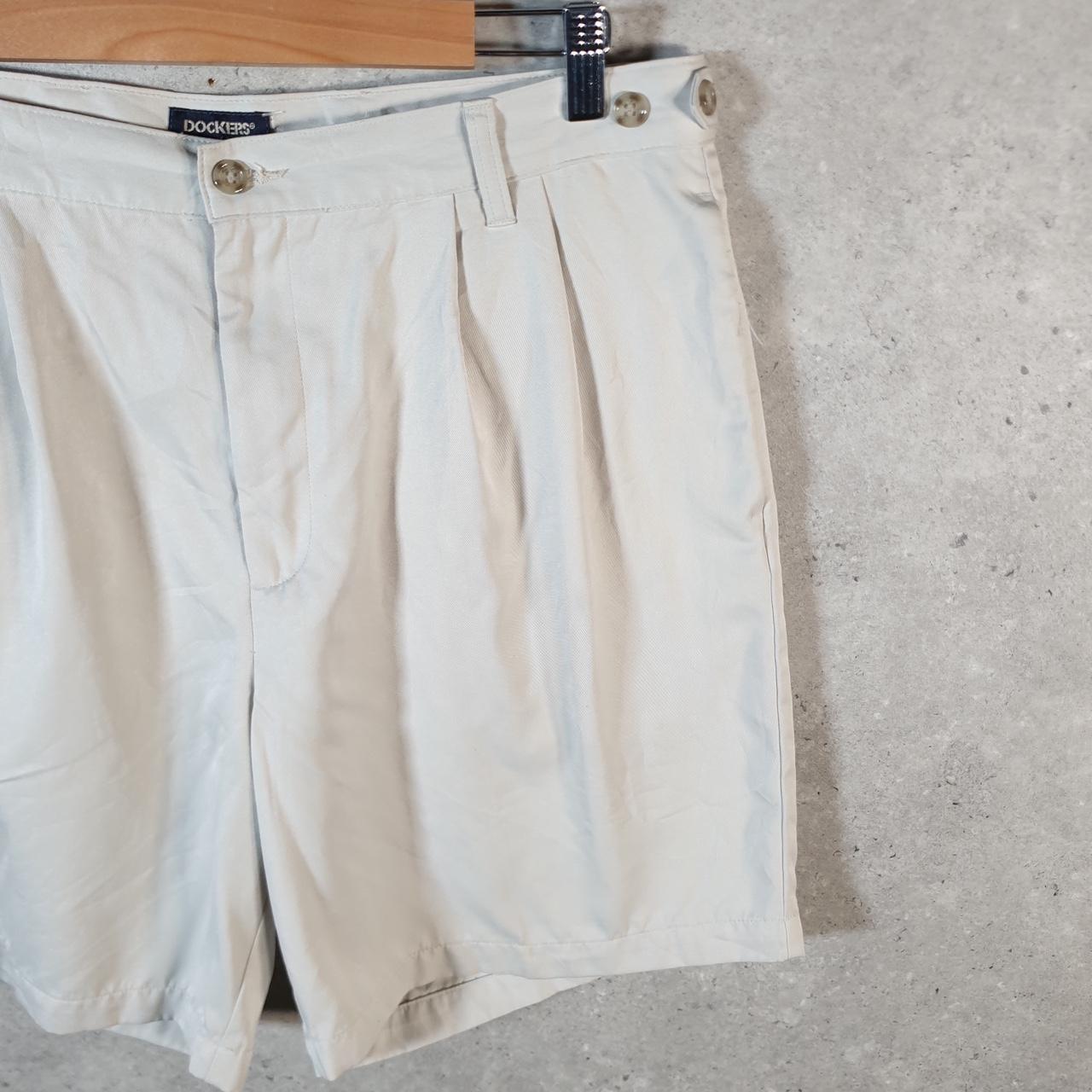 Vintage Dockers Shorts Jorts Cargo Men’s W36 Cream Baggy Cotton