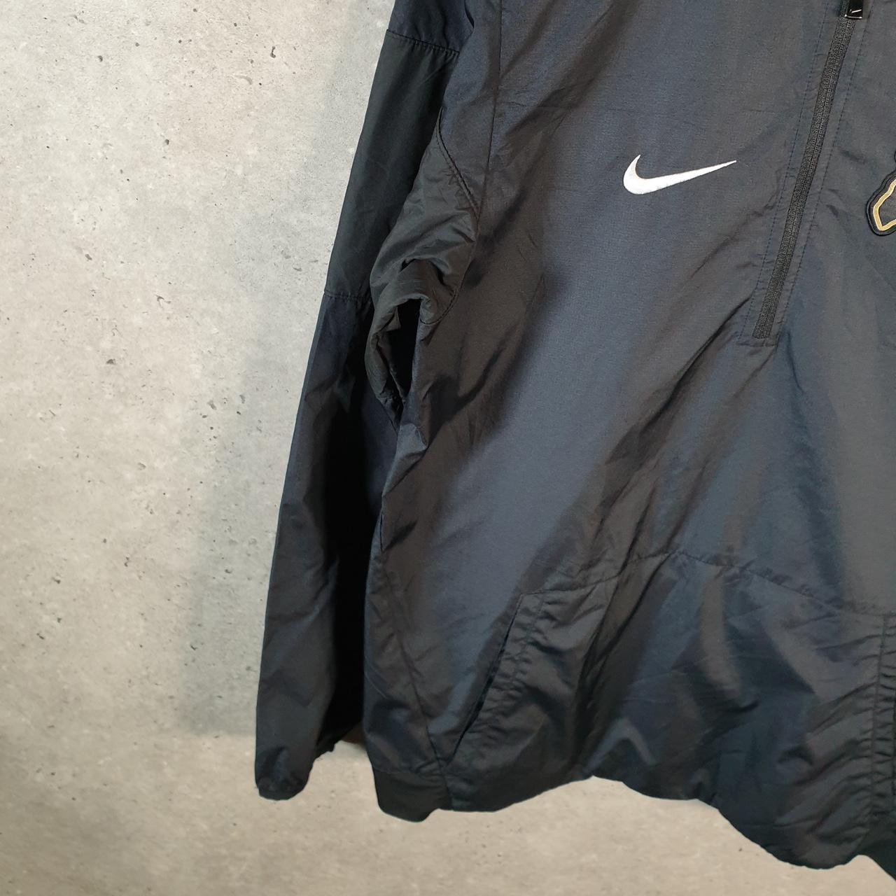 Vintage Nike Dri Fit Windbreaker Track Jacket Mens Medium Black USA Swoosh 1/4 Zip USA