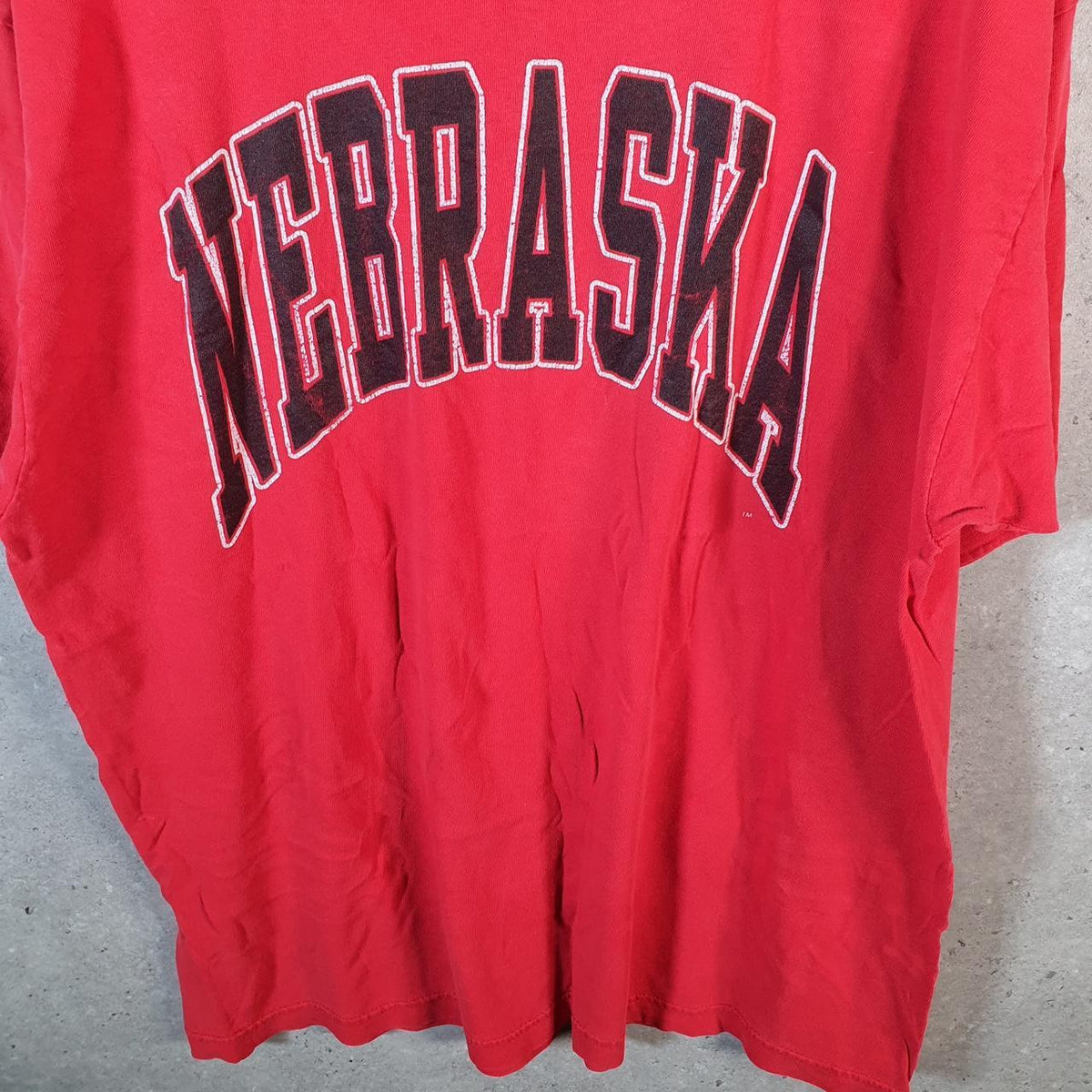 Vintage Dodger Nebraska Single Stitch USA 90s T Shirt Men’s XL Red Big Fish Vintage