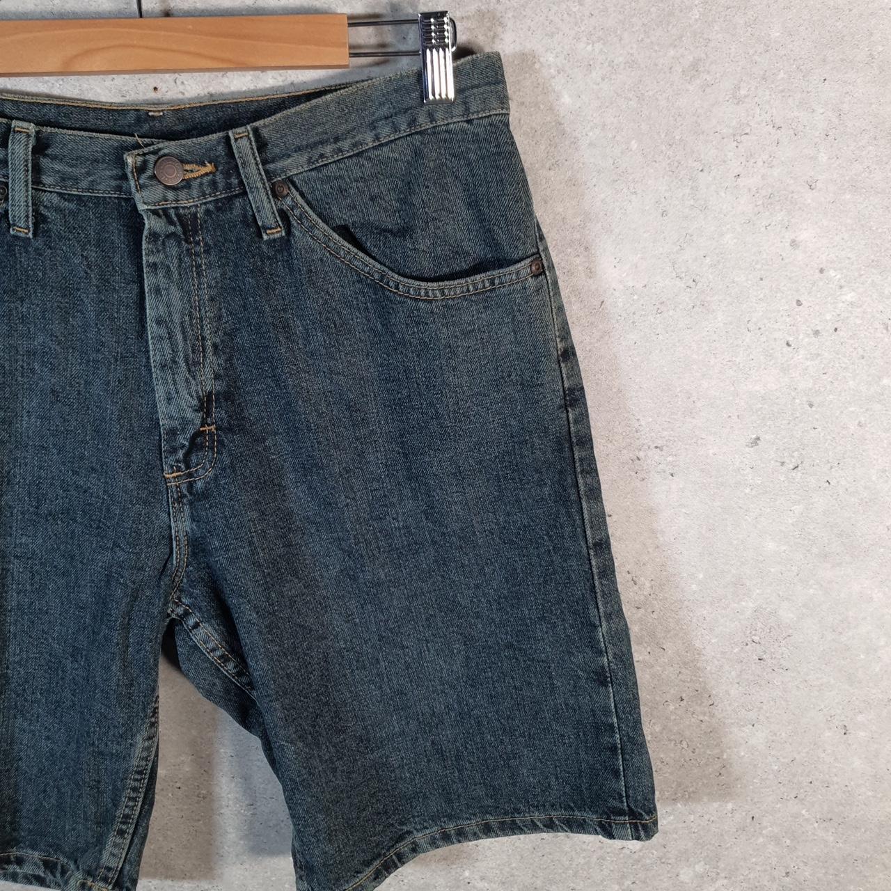 Vintage Lee Denim Shorts Jorts Cargo Men’s W33 Blue Baggy Cotton