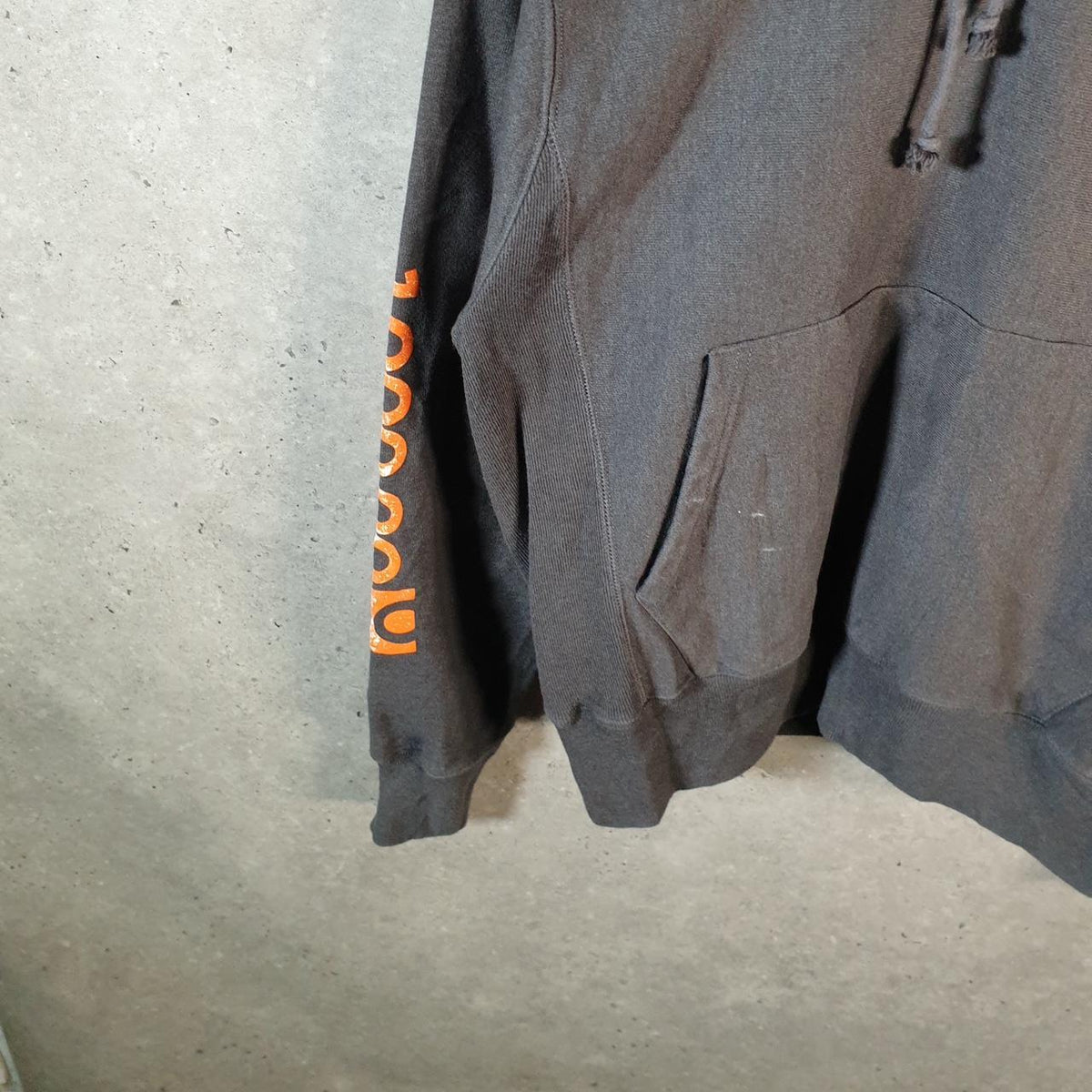 Vintage Champion Hoodie Men’s Small Grey Pro Sport Pullover Spellout Logo