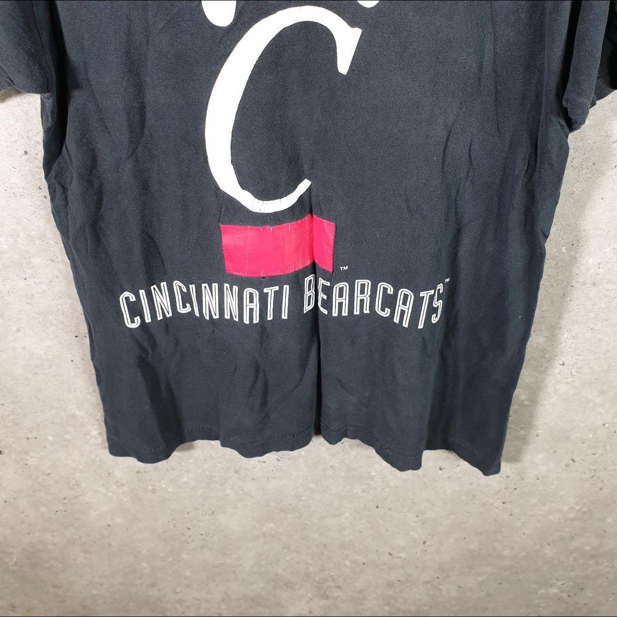 Vintage Bike Cincinnati Bearcats Graphic 90s USA Single Stitch T Shirt Men’s Medium Black