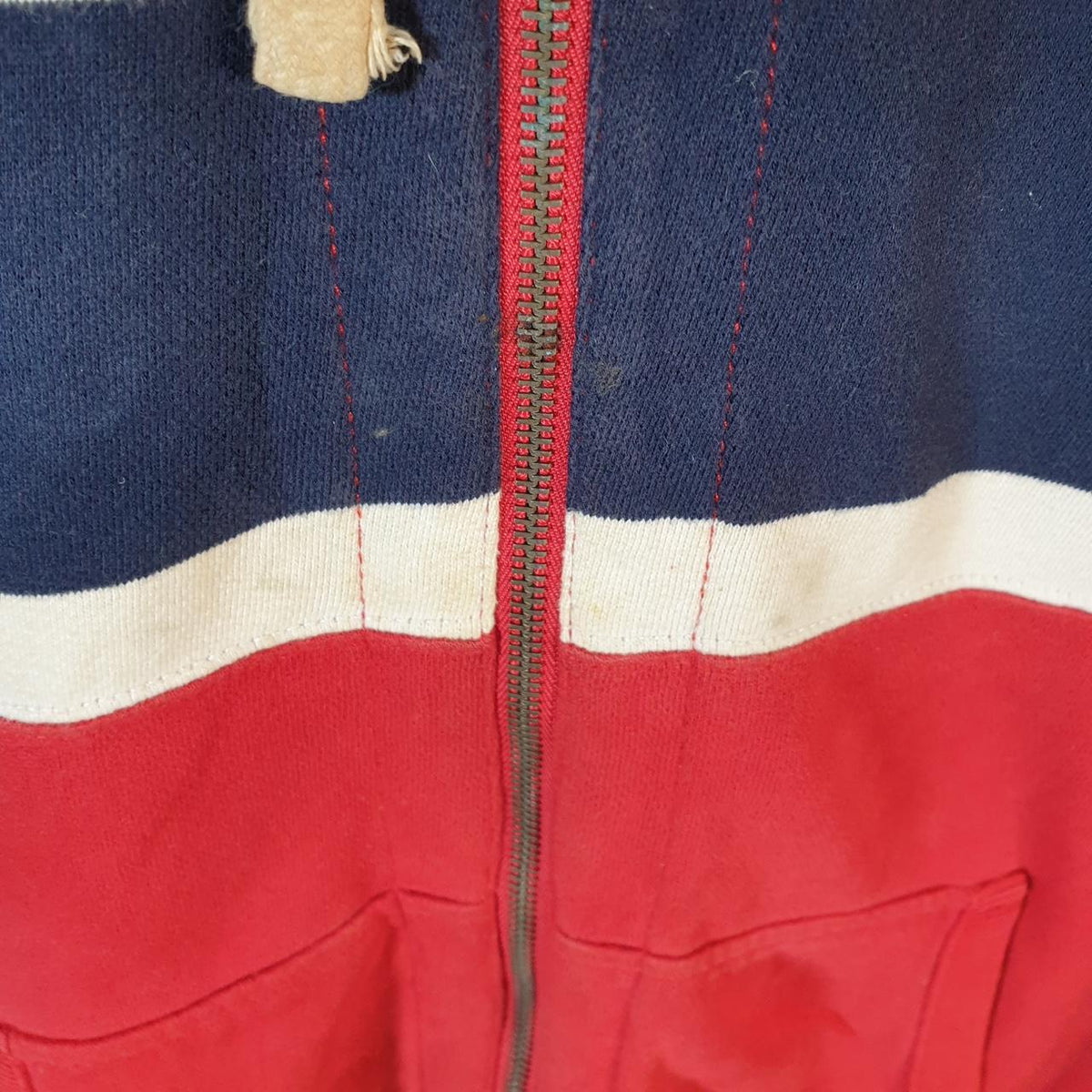Vintage Ralph Lauren Polo Hoodie Men’s Large Red Cotton Full Zip Pony