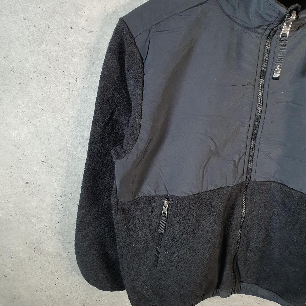 Vintage The North Face TNF Denali Fleece Sweatshirt  Youth L Black Full Zip Logo