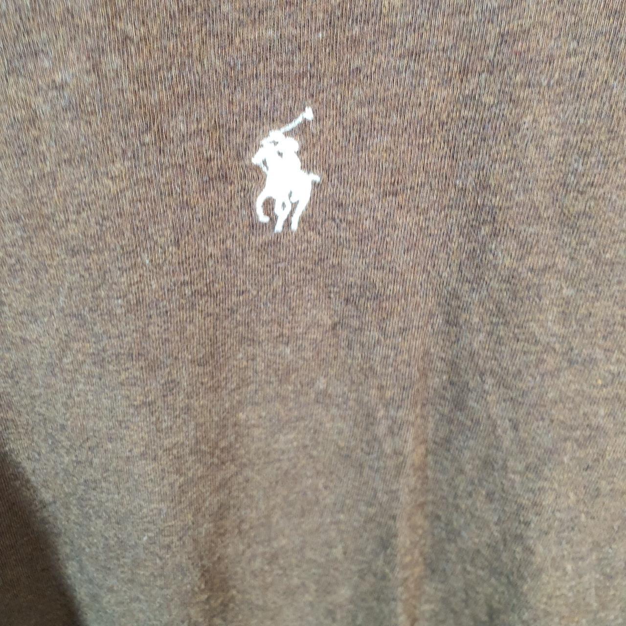 Vintage Ralph Lauren Polo Sport T Shirt Men’s XL Brown Custom Fit Embroidered Pony C8626