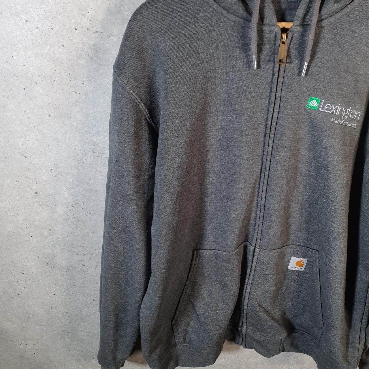 Vintage Carhartt Rain Defender Hoodie Men’s Large Grey Full Zip Blank USA Original Fit