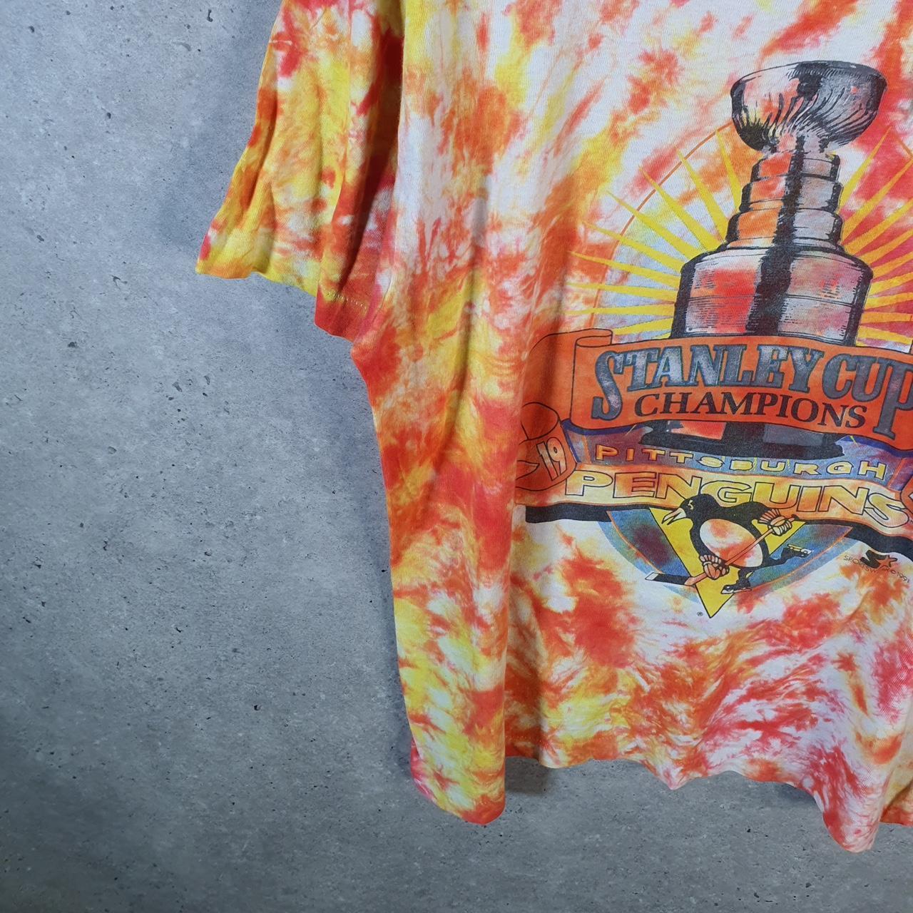 Vintage Fruit Of The Loom 1991 Pittsburgh Penguins Stanley Cup USA Single Stitch T Shirt Men’s L