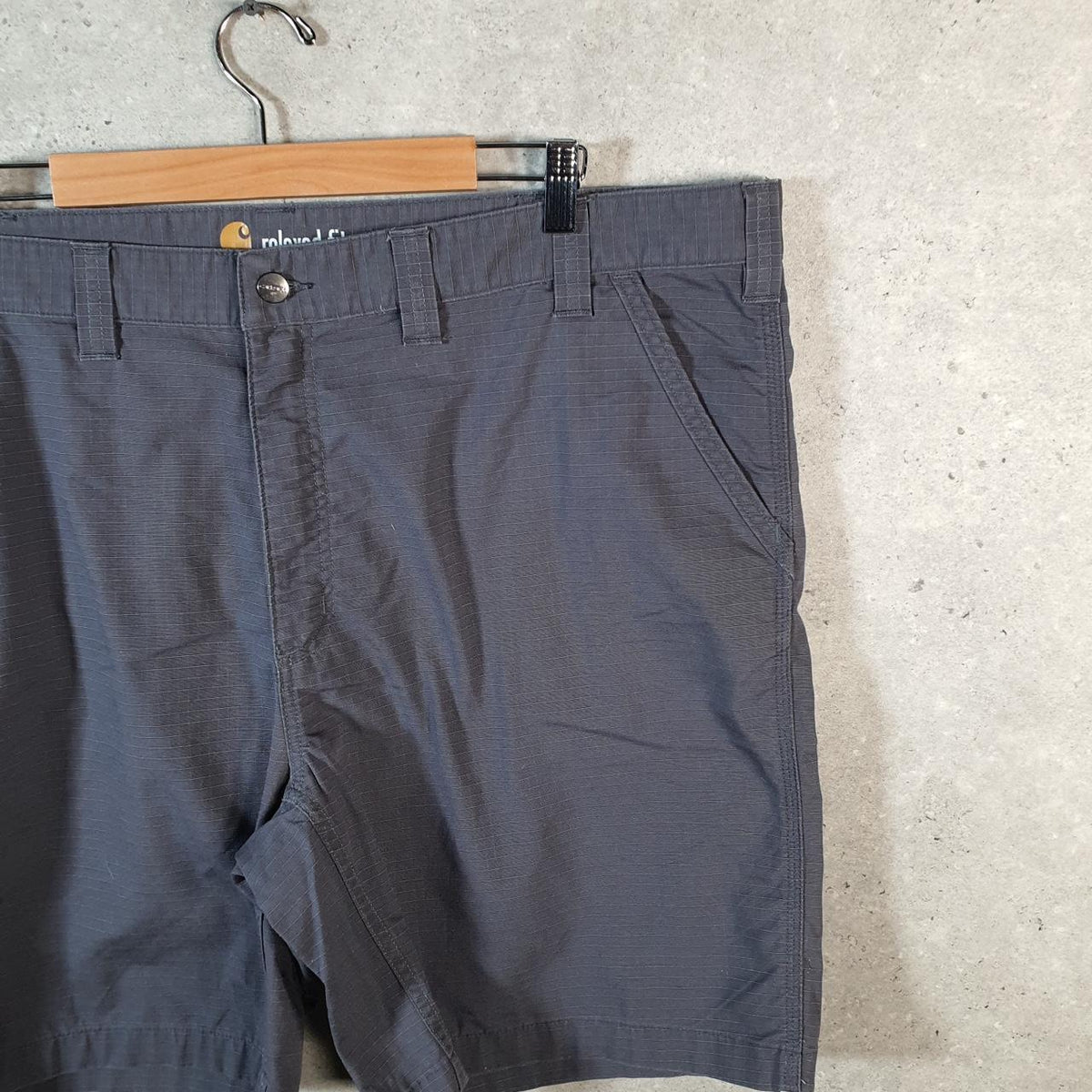 Vintage Carhartt Baggy Carpenter Shorts Jorts Cargo Men’s W44 Grey Relaxed Fit Workwear Big Fish Vintage