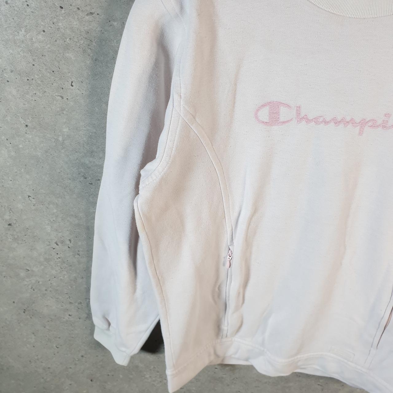 Vintage Champion Sweatshirt Womens XS Pink Spellout Pullover