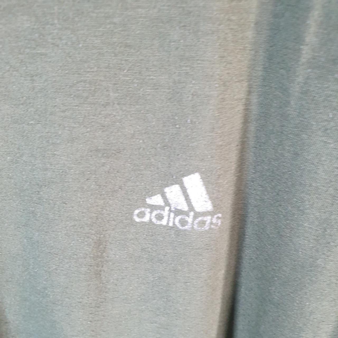 Vintage Adidas Go To Performance T Shirt Men’s Large Green Three Stripes Logo Athletic