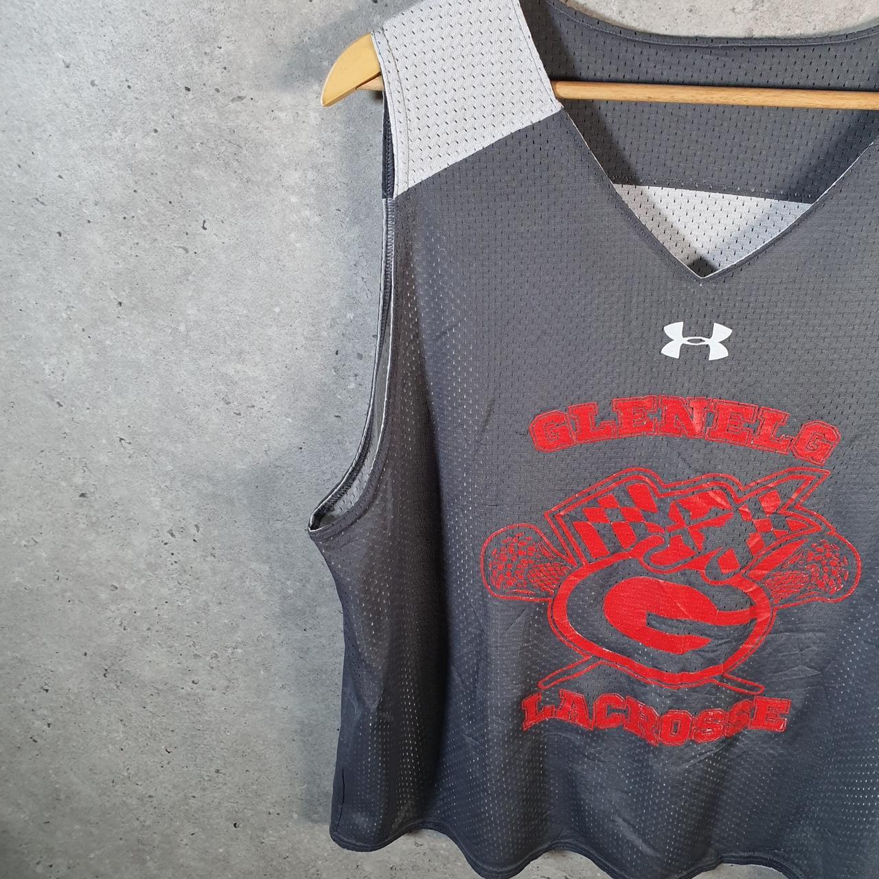 Vintage Under Armour Glenelg Lacrosse Vest Jersey Mens Large Grey