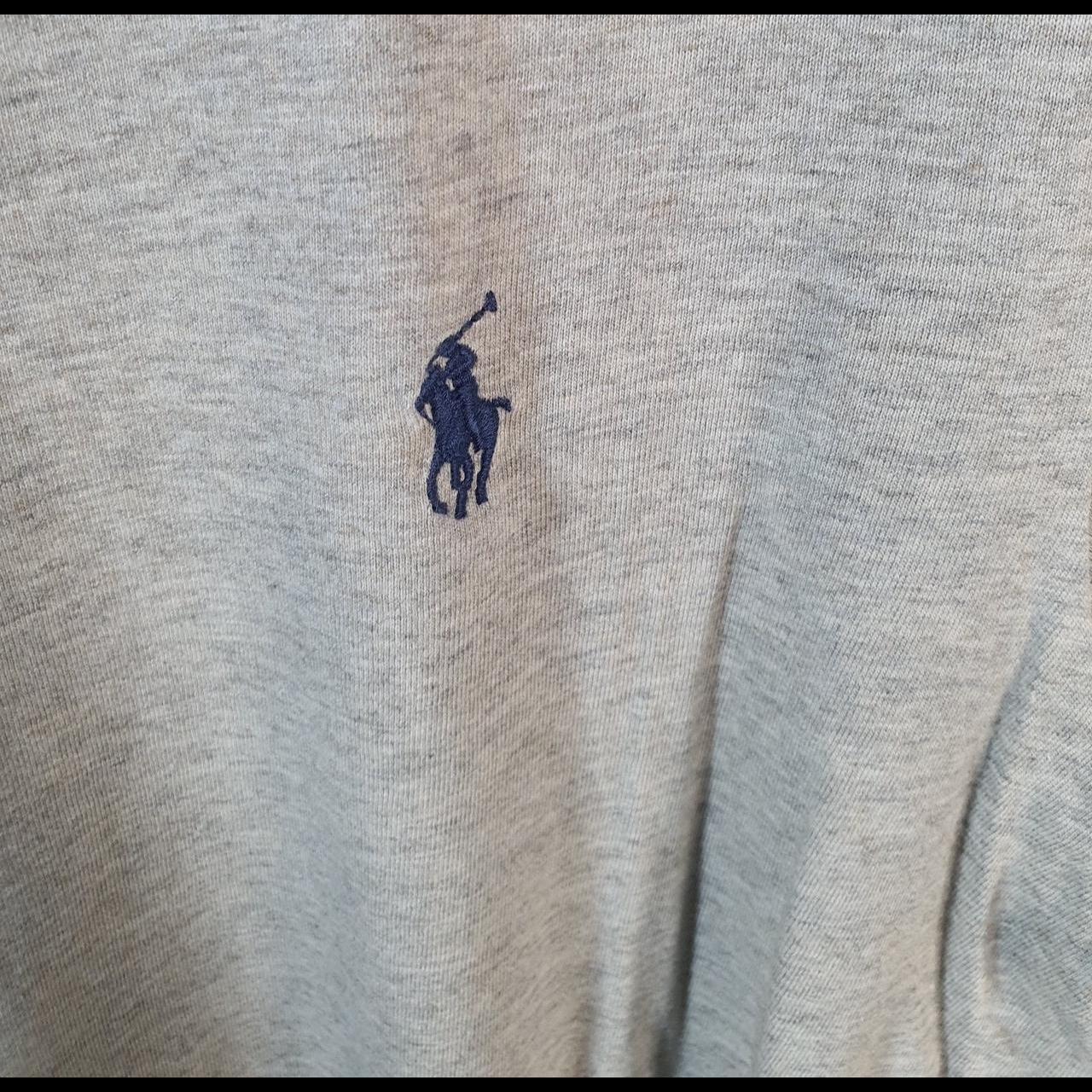 Vintage Ralph Lauren Polo Sport T Shirt Men’s Large Grey Custom Fit Embroidered Pony C8637