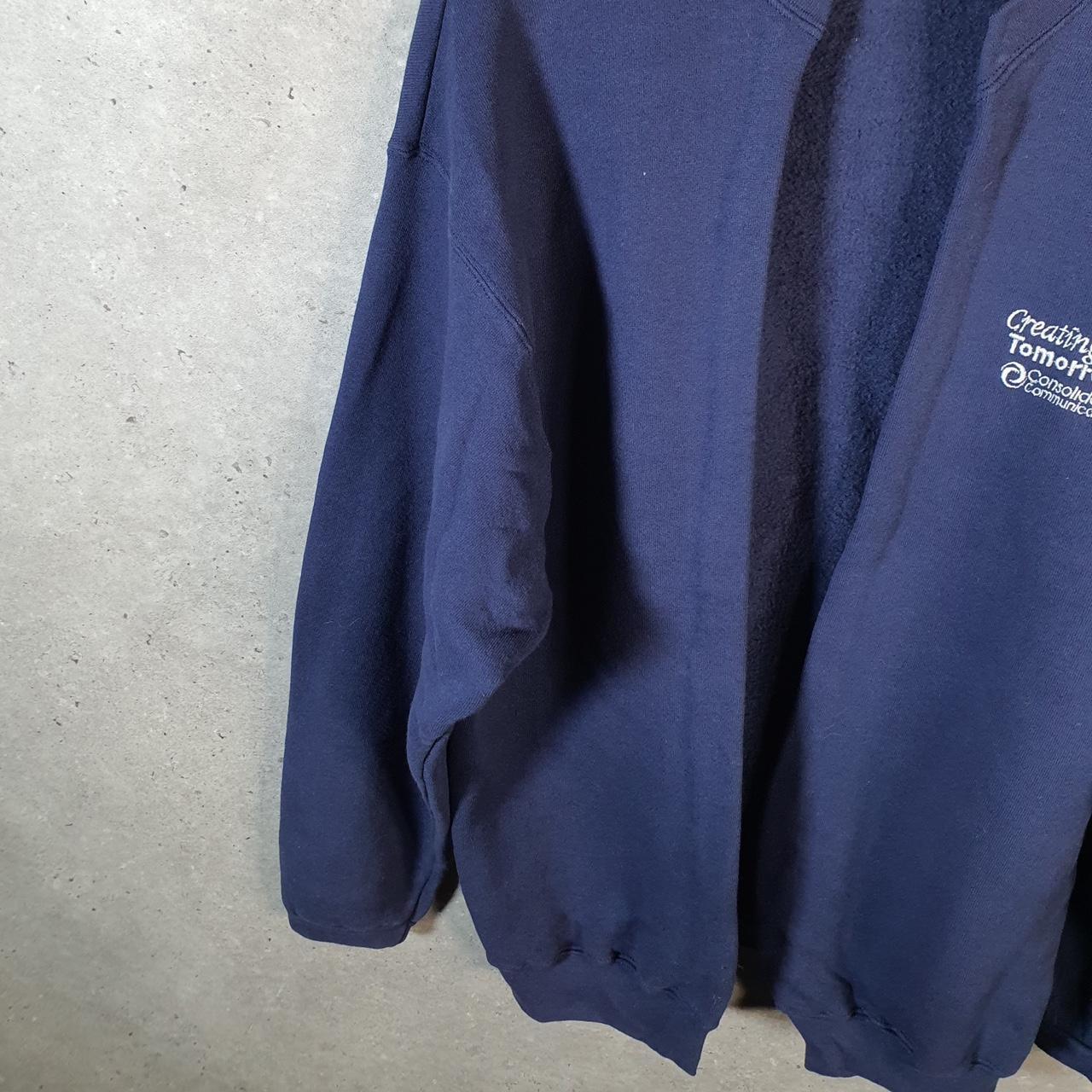 Vintage Lee Ultraweight Sweatshirt Men’s Large Navy Consolidated Communications