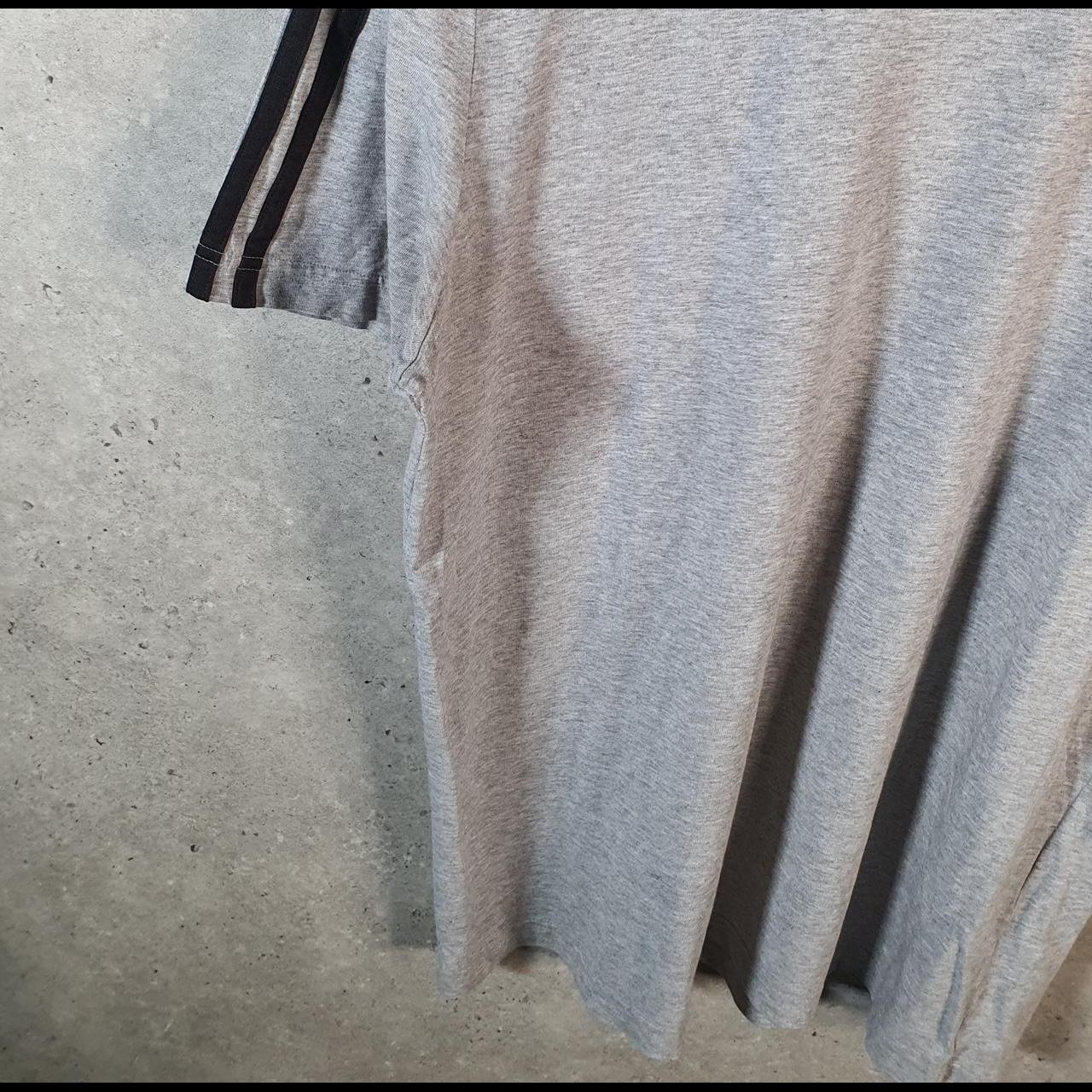 Vintage Adidas Spellout Retro T Shirt Men’s Large Grey Three Stripes Logo