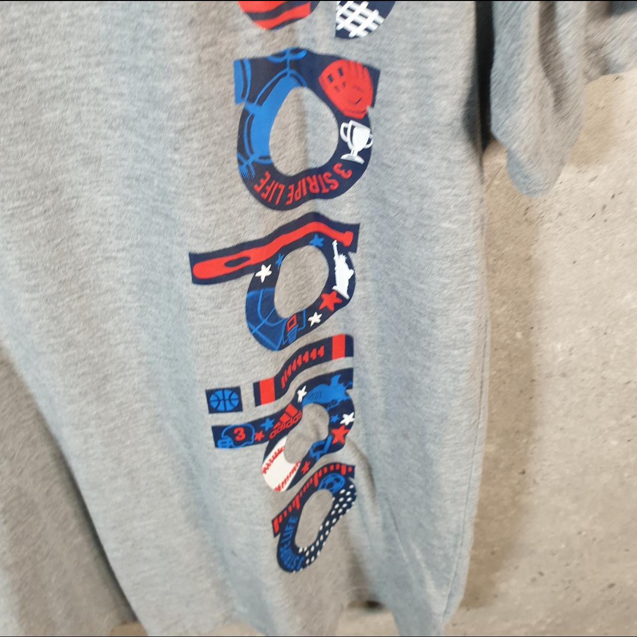 Vintage Adidas Spellout T Shirt Womens XL Grey Three Stripes Logo Athletic C9697