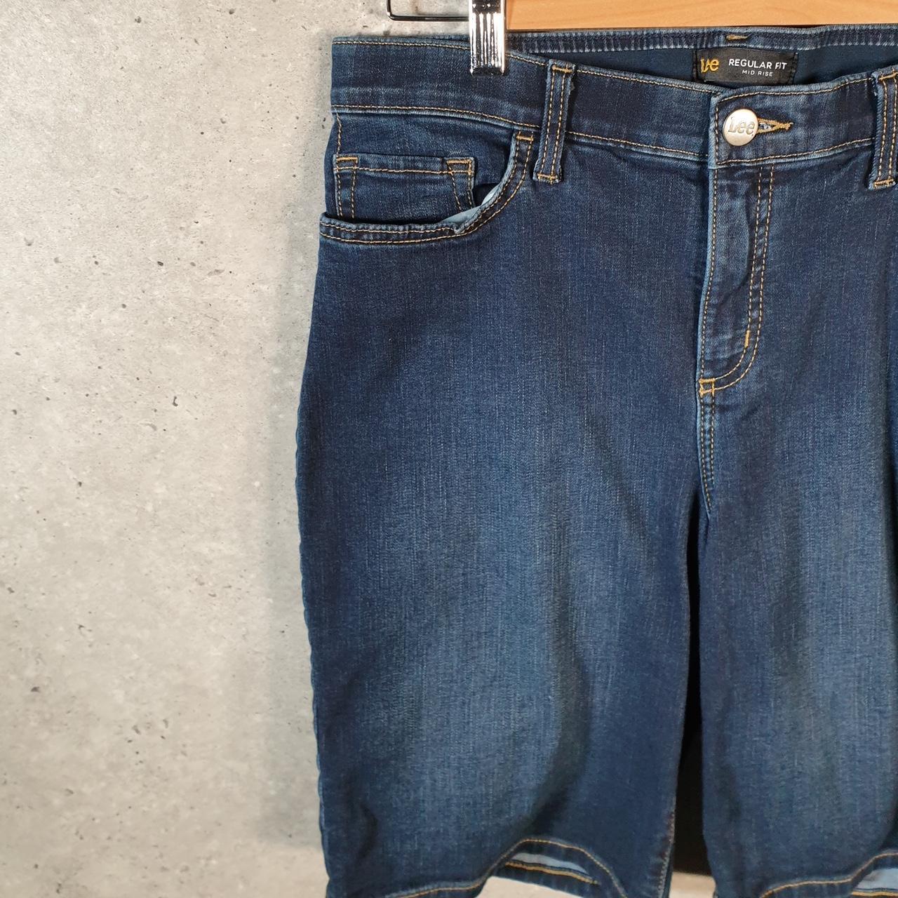 Vintage Lee Baggy Shorts Jorts Cargo Womens W32 Blue Relaxed Denim