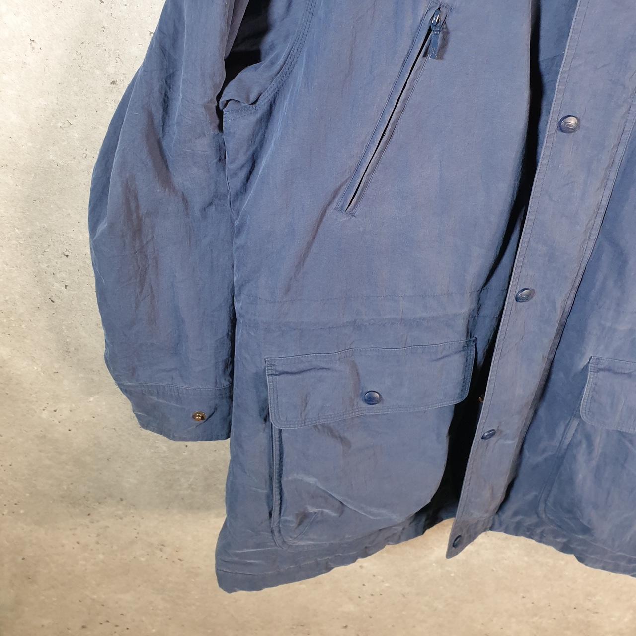 Vintage L.L. Bean Outdoors Thinsulate Nylon Jacket Mens Large Blue Full Zip Waterproof