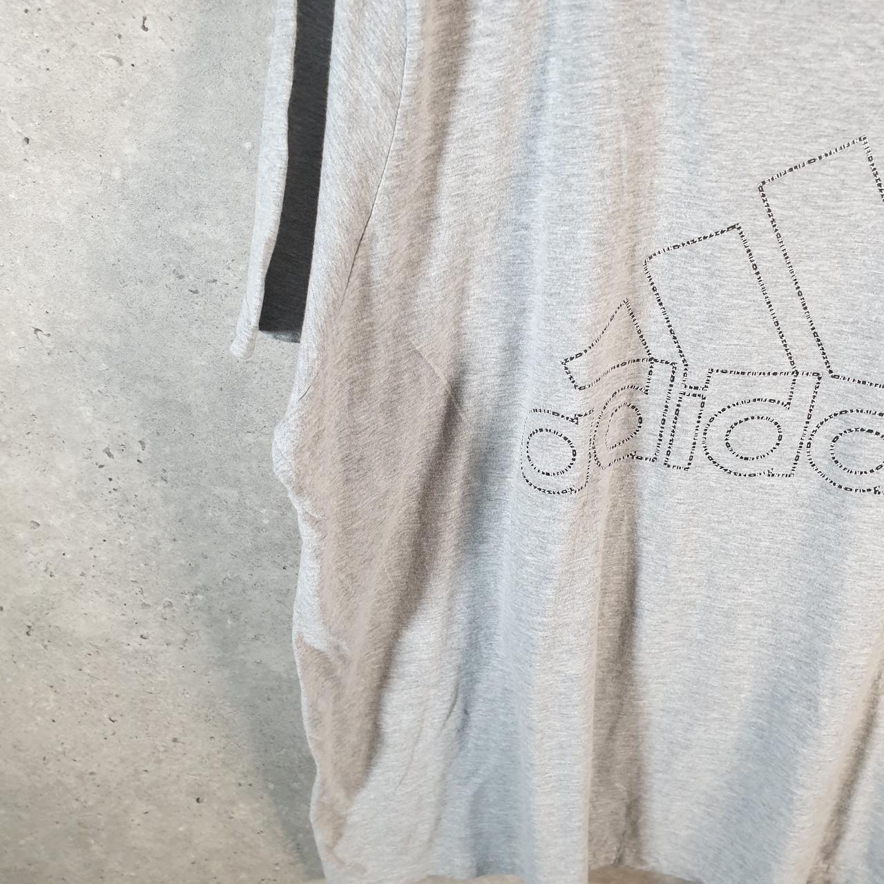 Vintage Adidas Amplifier T Shirt Men’s 2XL Grey Three Stripes Logo Athletic