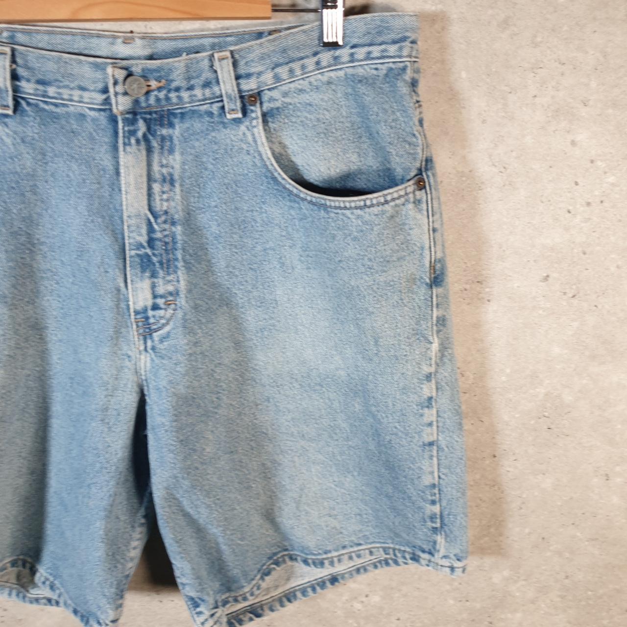 Vintage Calvin Klein Baggy Shorts Jorts Cargo Mens W38 Blue Relaxed Denim
