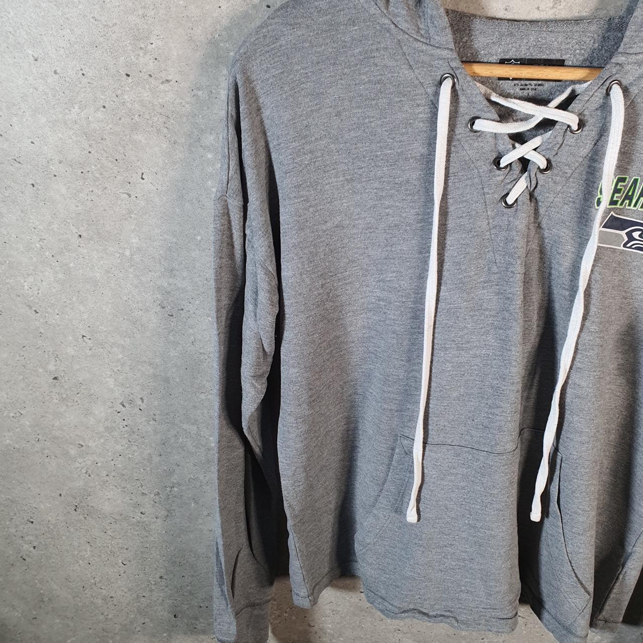 Vintage NFL Seattle Seahawks Hoodie Womens Small Grey Pullover USA Pro Sport