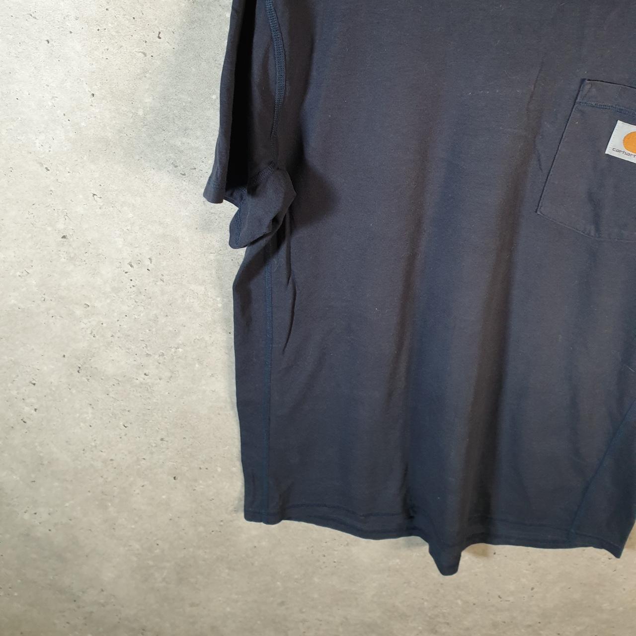 Vintage Carhartt Pocket T Shirt Men’s Medium Blue Workwear Chore Utility Relaxed Fit