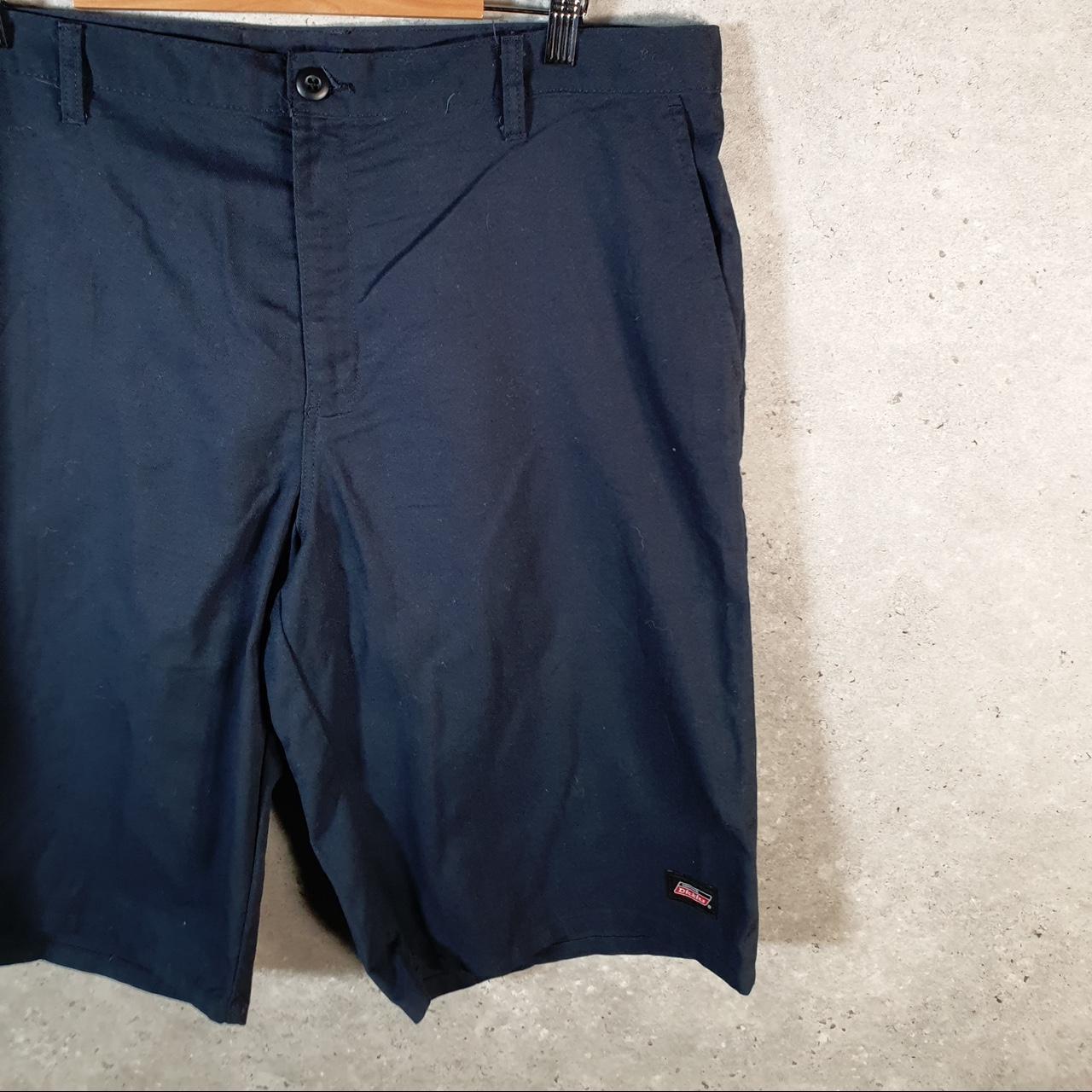 Vintage Dickies Baggy Chino Shorts Jorts Cargo Mens W38 Navy Blue Regular Fit