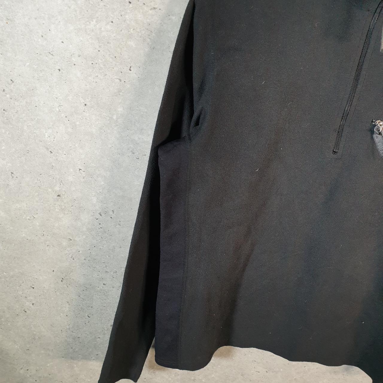 Vintage The North Face TNF Fleece Sweatshirt Mens 1/4 Zip Medium Black Pullover Logo