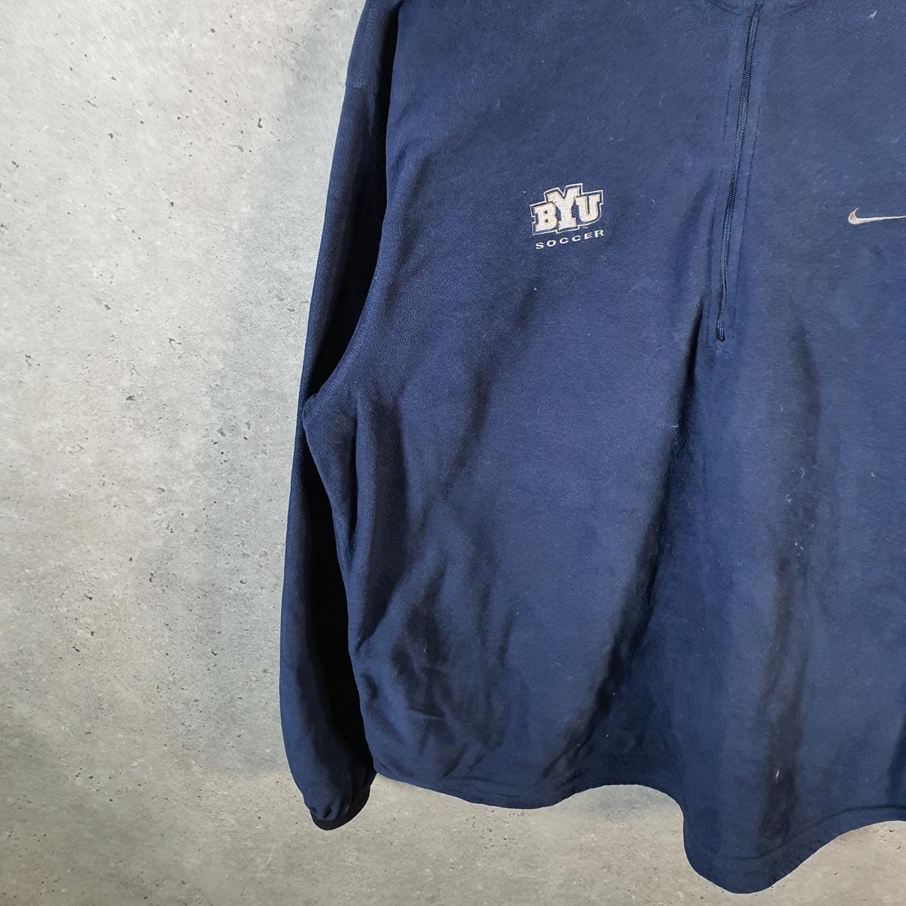 Vintage Nike 90s Therma Fit 1/4 Zip Sweatshirt Men’s Large Navy Blue Swoosh Y2K Pullover