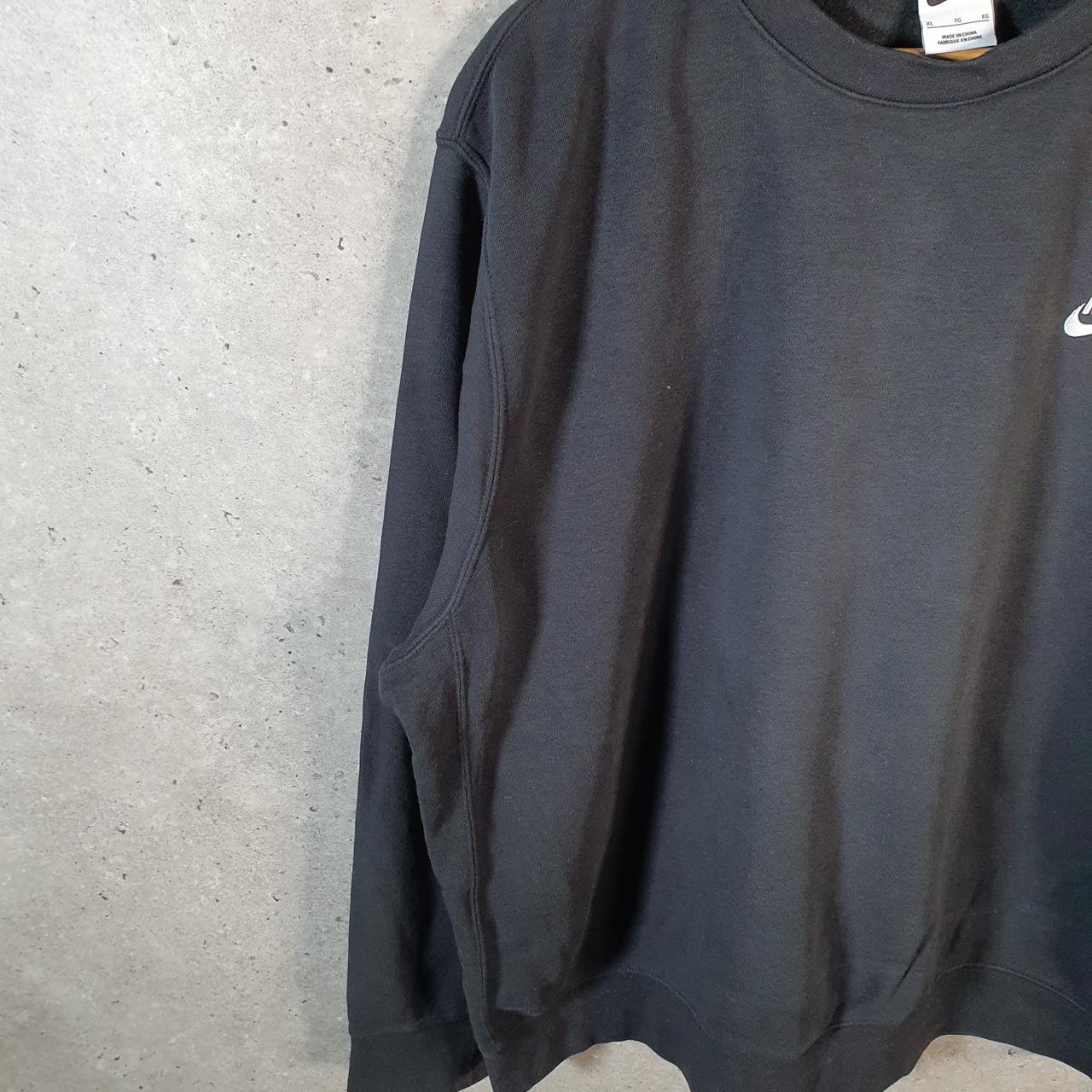 Vintage Nike Club Embroidered Sweatshirt Men’s XL Black Swoosh Y2K Pullover Logo