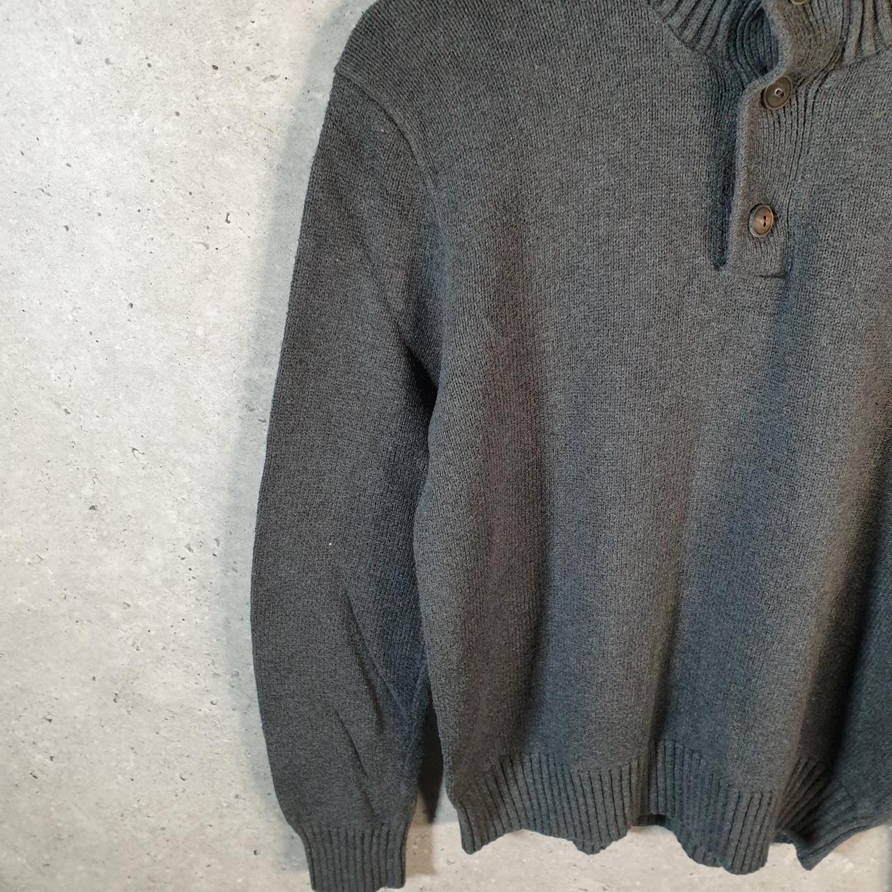 Vintage Ralph Lauren Polo 1/4 Button Sweatshirt Men’s Small Grey Cotton Pullover Pony