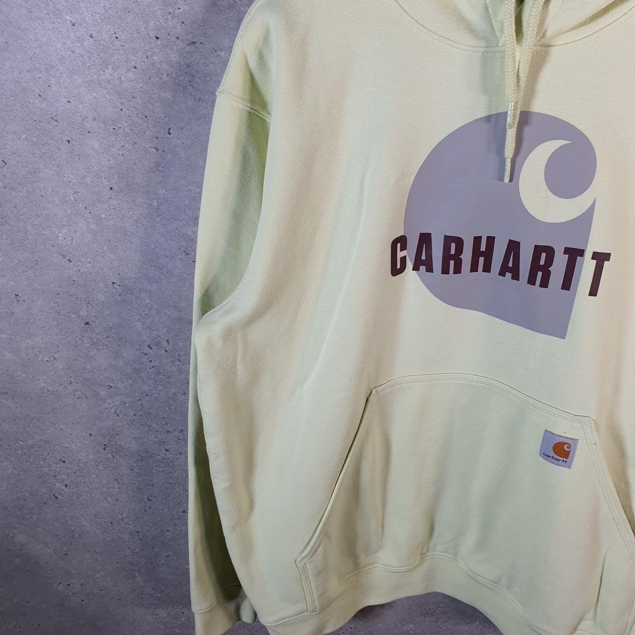 Vintage Carhartt Hoodie Men’s Large Green Pullover Blank USA Loose Fit