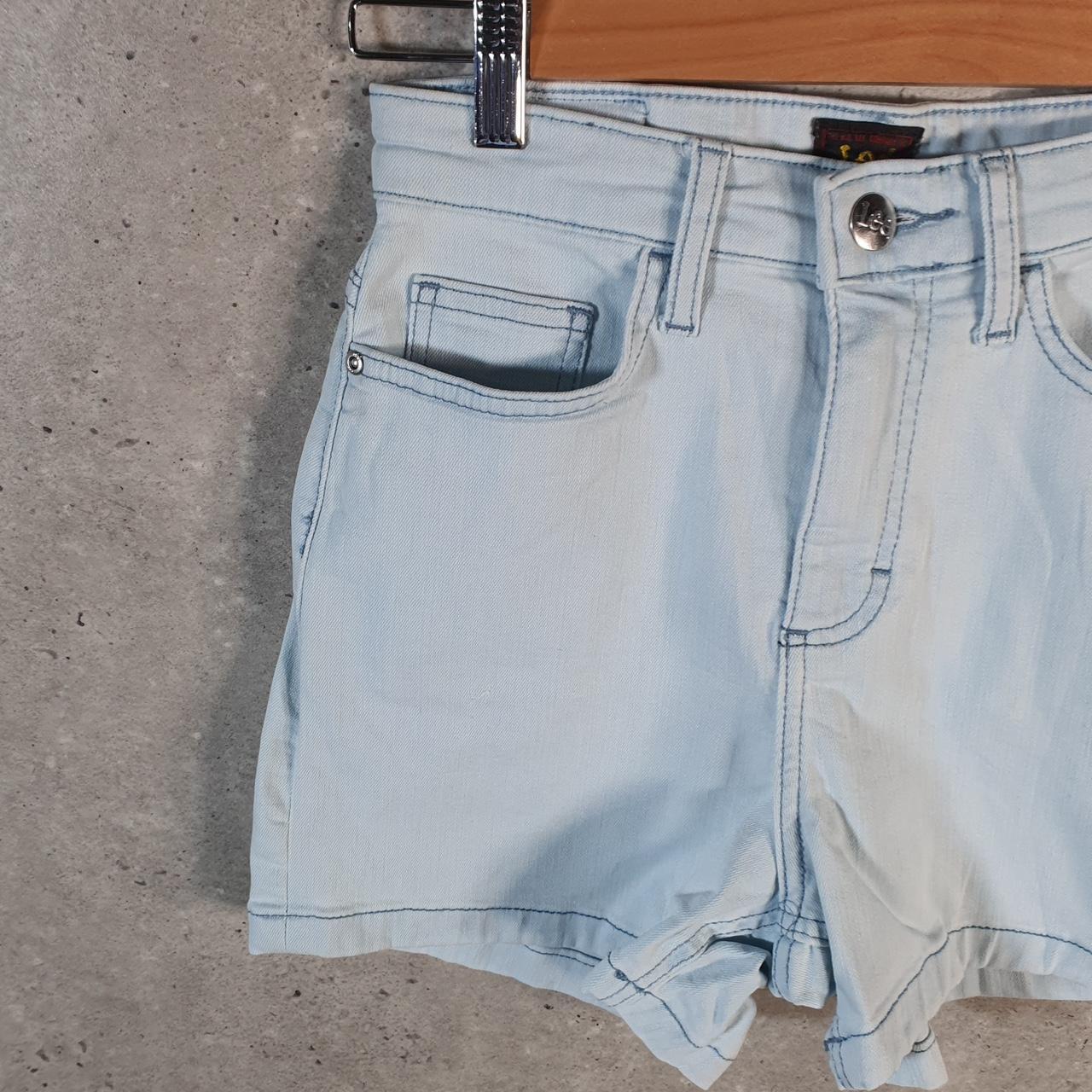 Vintage Lee Baggy Shorts Jorts Cargo Womens W24 Blue Relaxed Denim