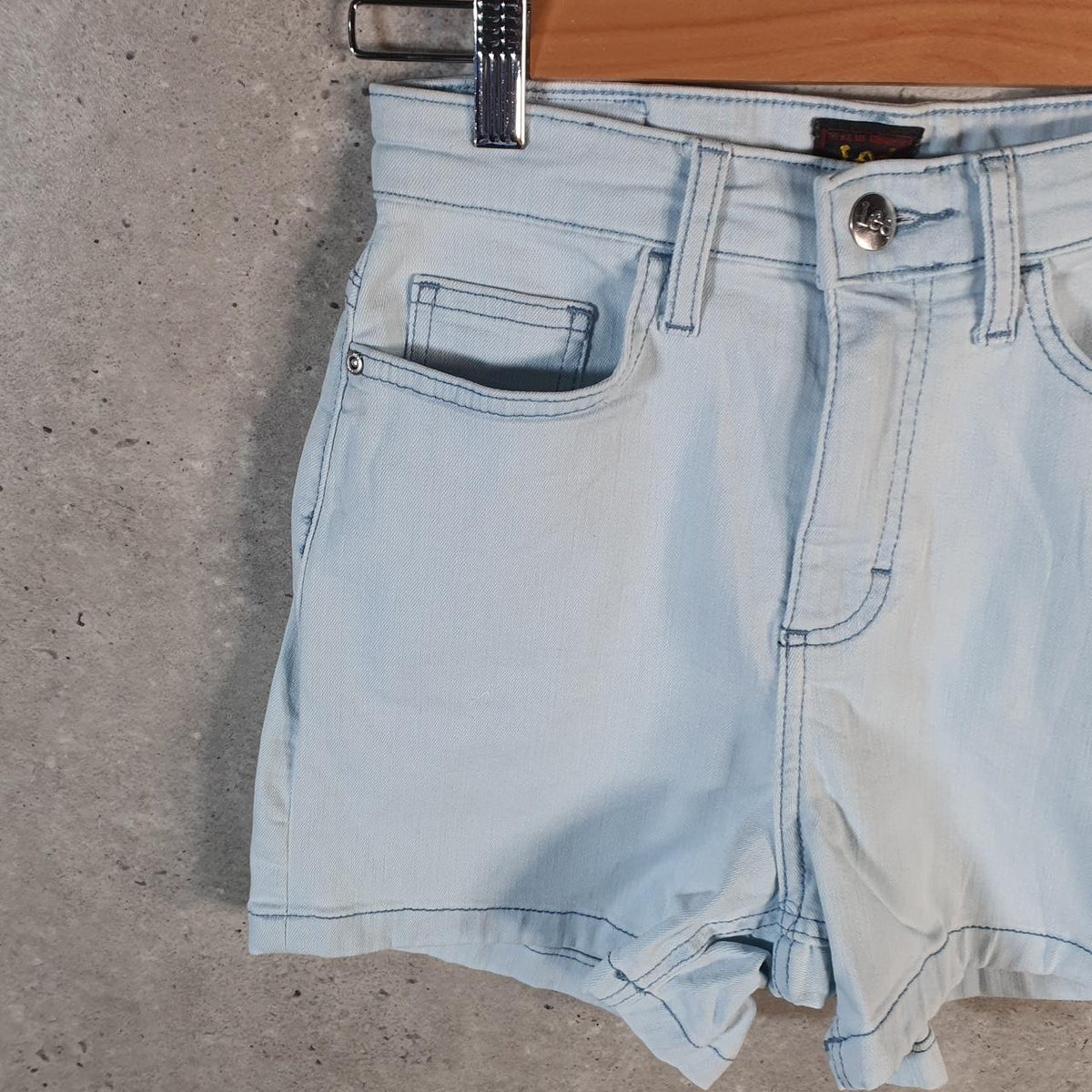 Vintage Lee Baggy Shorts Jorts Cargo Womens W24 Blue Relaxed Denim