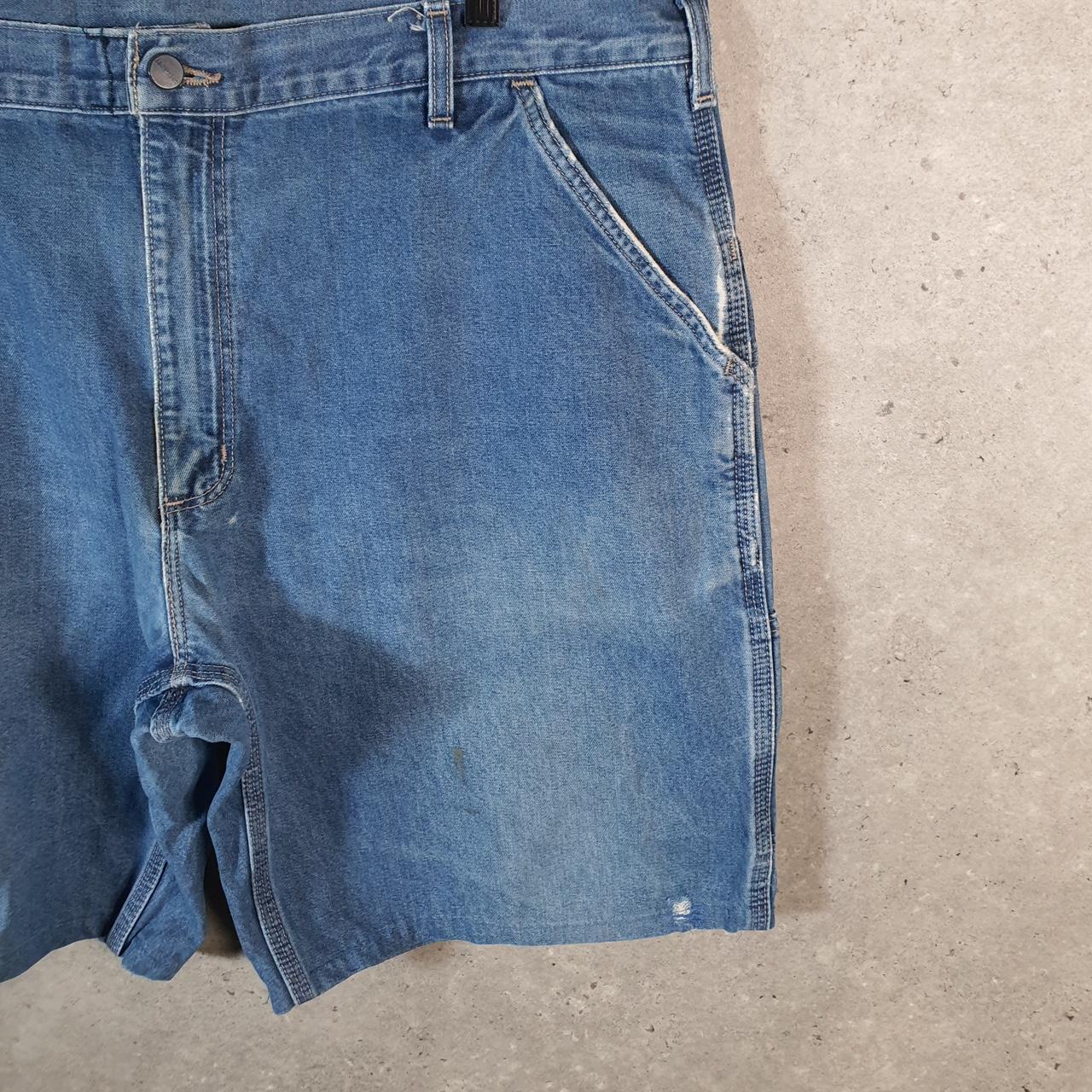 Vintage Carhartt Baggy Carpenter Shorts Jorts Cargo Men’s W40 Blue Relaxed Fit Workwear Big Fish Vintage