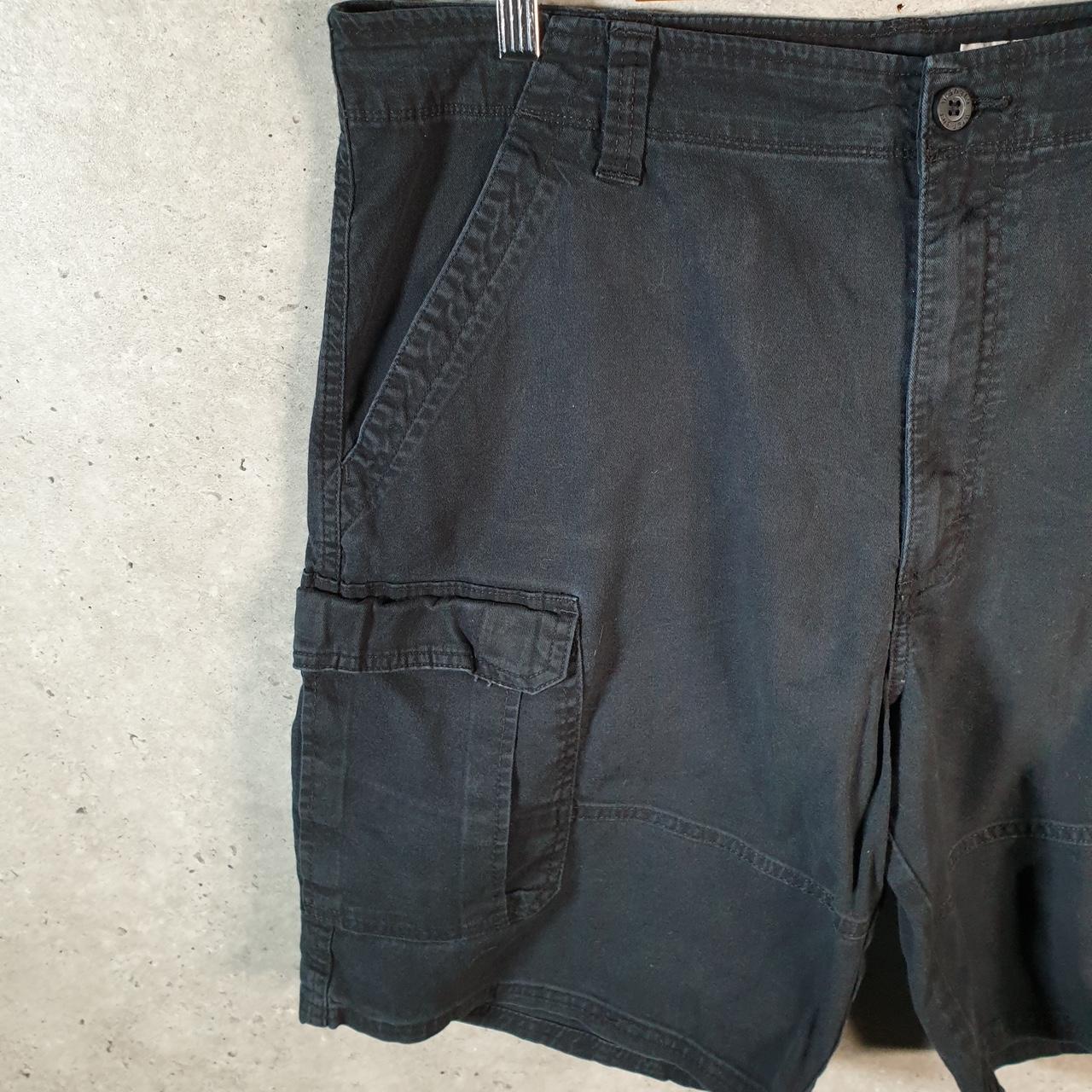 Vintage Wrangler Chino Shorts Jorts Cargo Men’s W38 Black Baggy Cotton