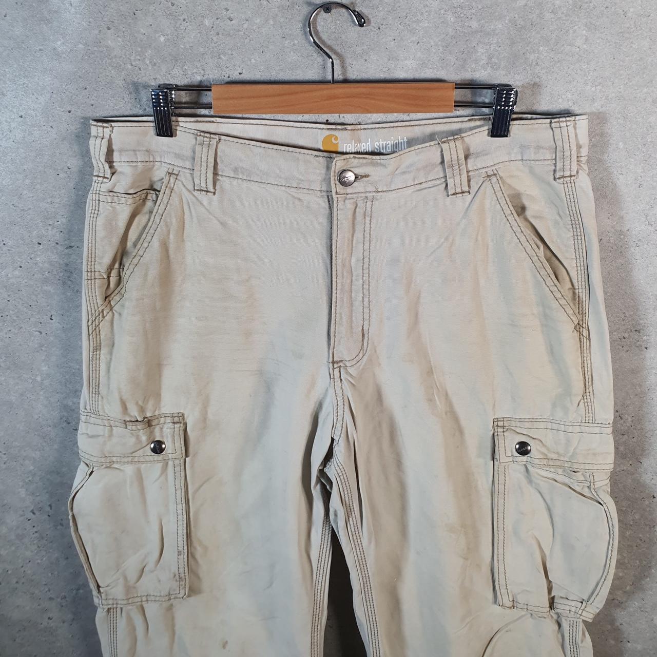 Vintage Carhartt Carpenter Trousers Mens W36 L36 Brown Relaxed Fit Workwear