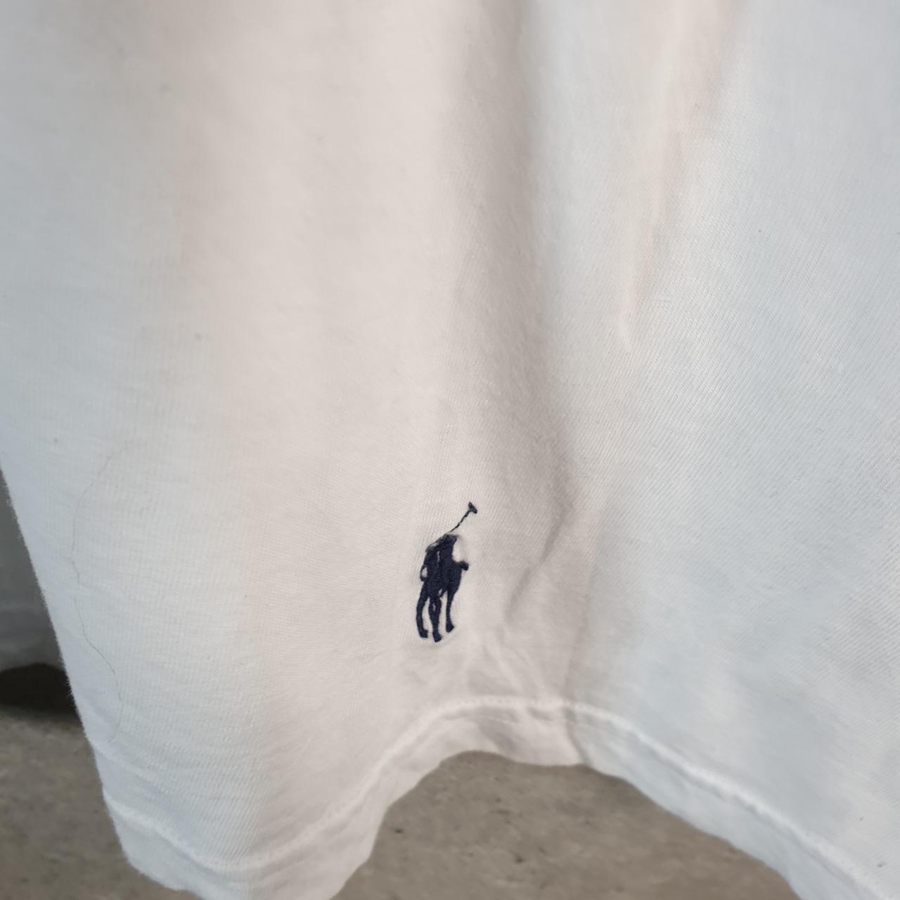 Vintage Ralph Lauren Polo Sport T Shirt Men’s Large White Classic Fit Embroidered Pony C8580